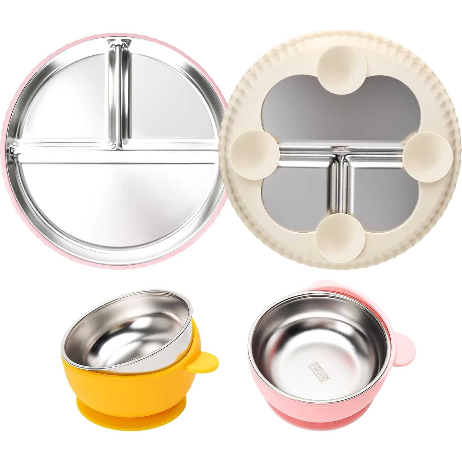 Set de Platos y Cuencos Antideslizantes MISSLILI para Bebés