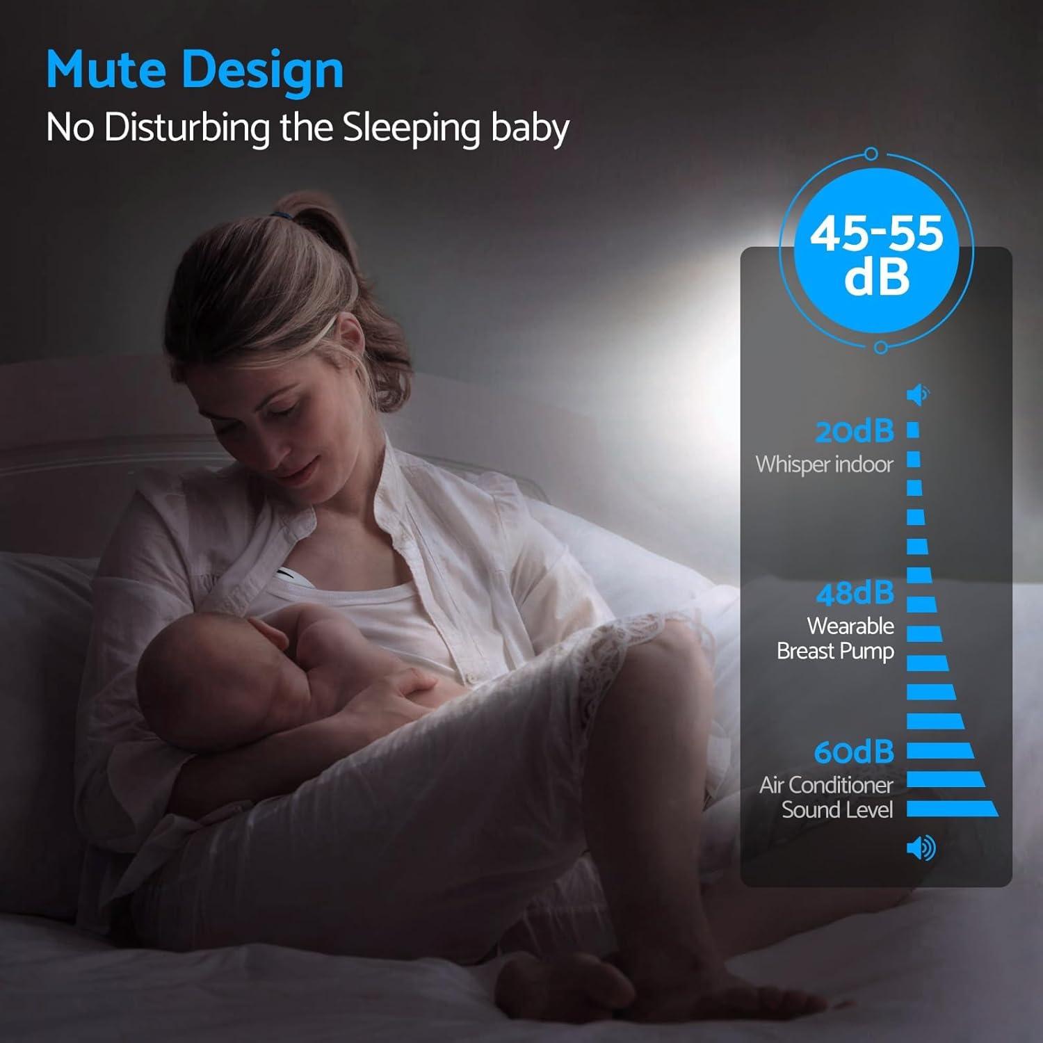 Extractor de Leche Eléctrico LAMSUET Manos Libres 350mmHg