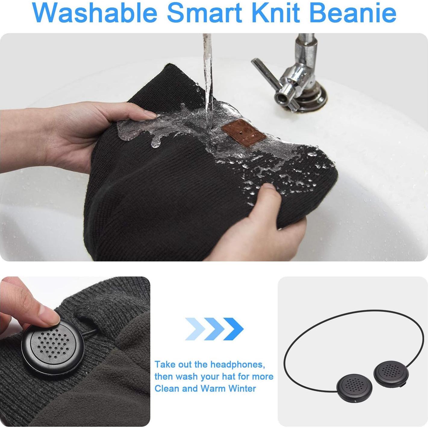 Gorro Bluetooth MUSICBEE Negro V5.2 24h Reproducción