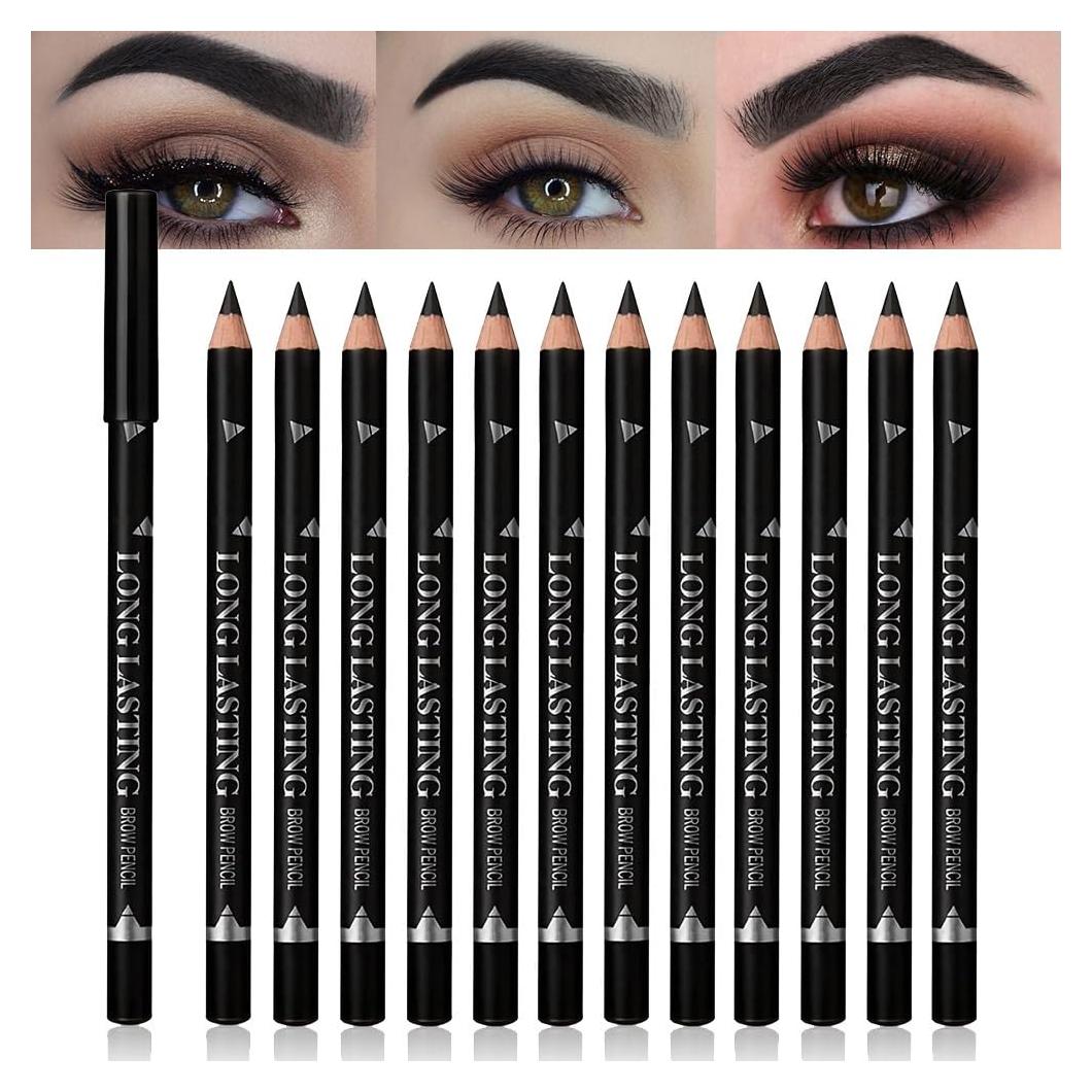 Set de 12 Lápices de Cejas FeiCuiYun Resistente al Agua