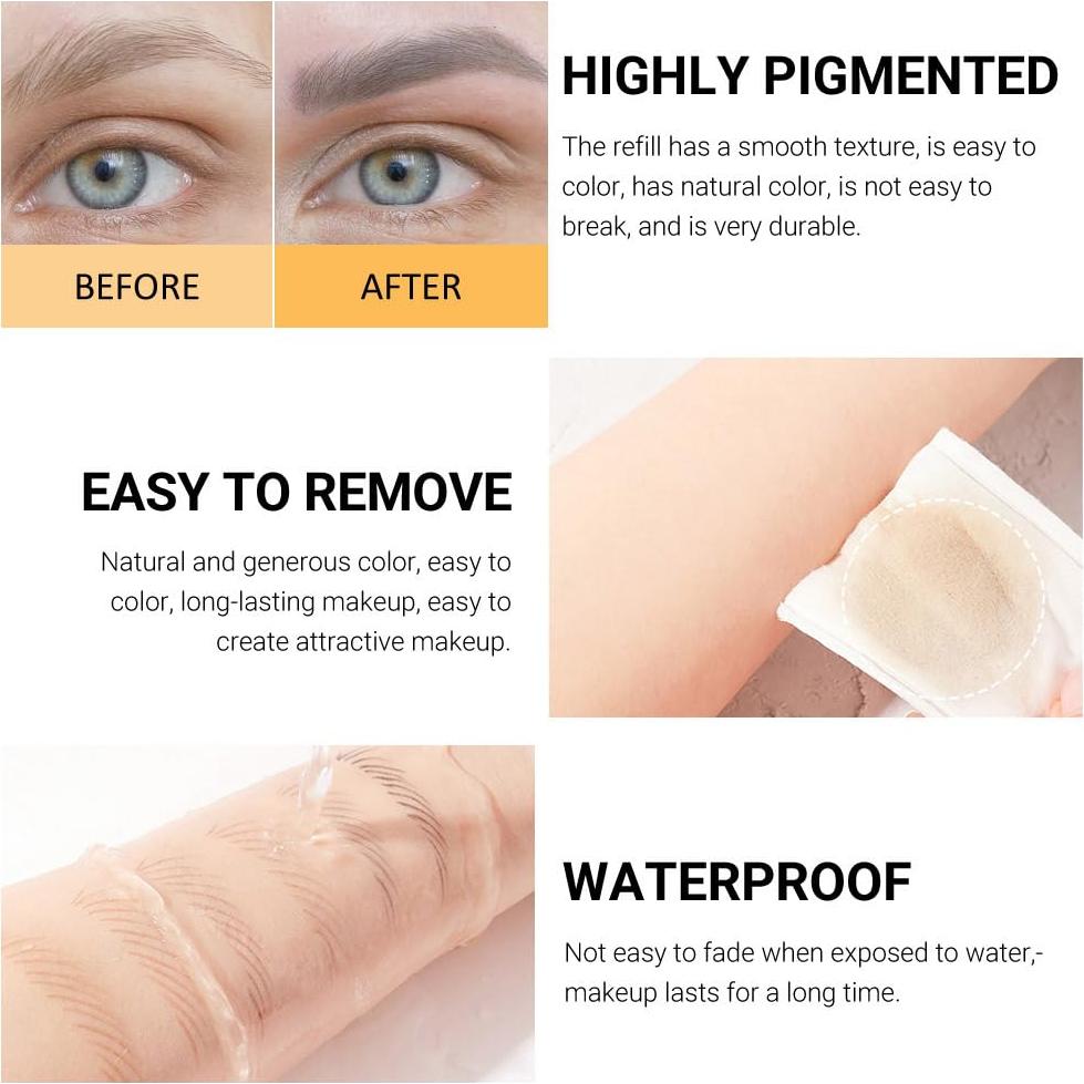 Set de 12 Lápices de Cejas FeiCuiYun Resistente al Agua