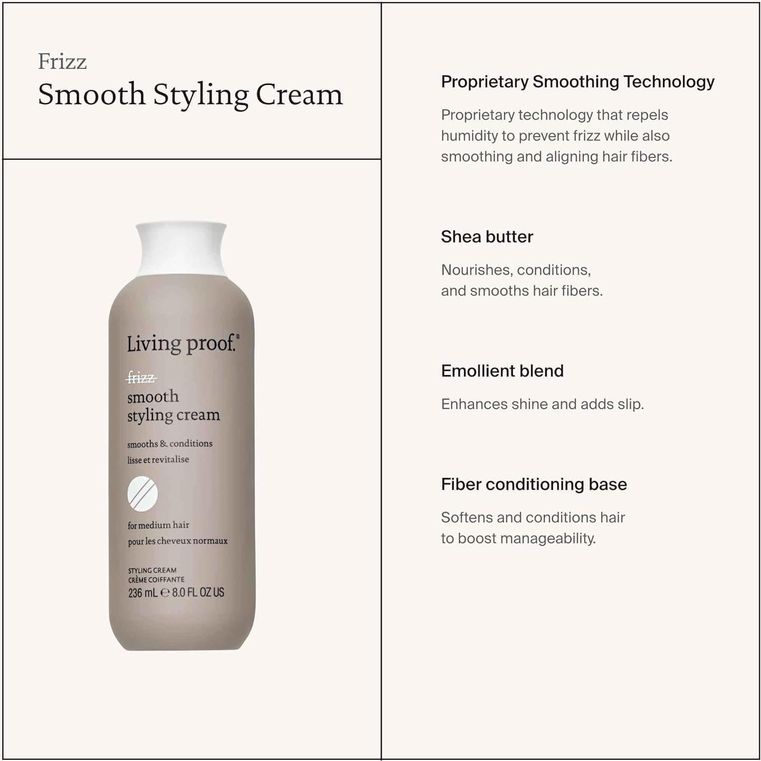 Crema de Estilo Suave No Frizz Living Proof 236.6 ml