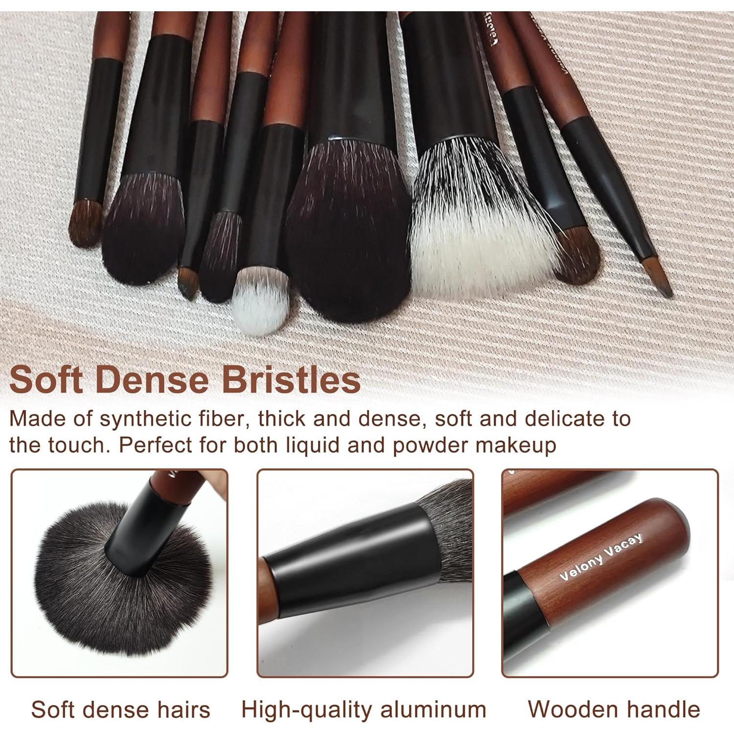 Conjunto de 9 Brochas de Maquillaje Mini Velony Vacay