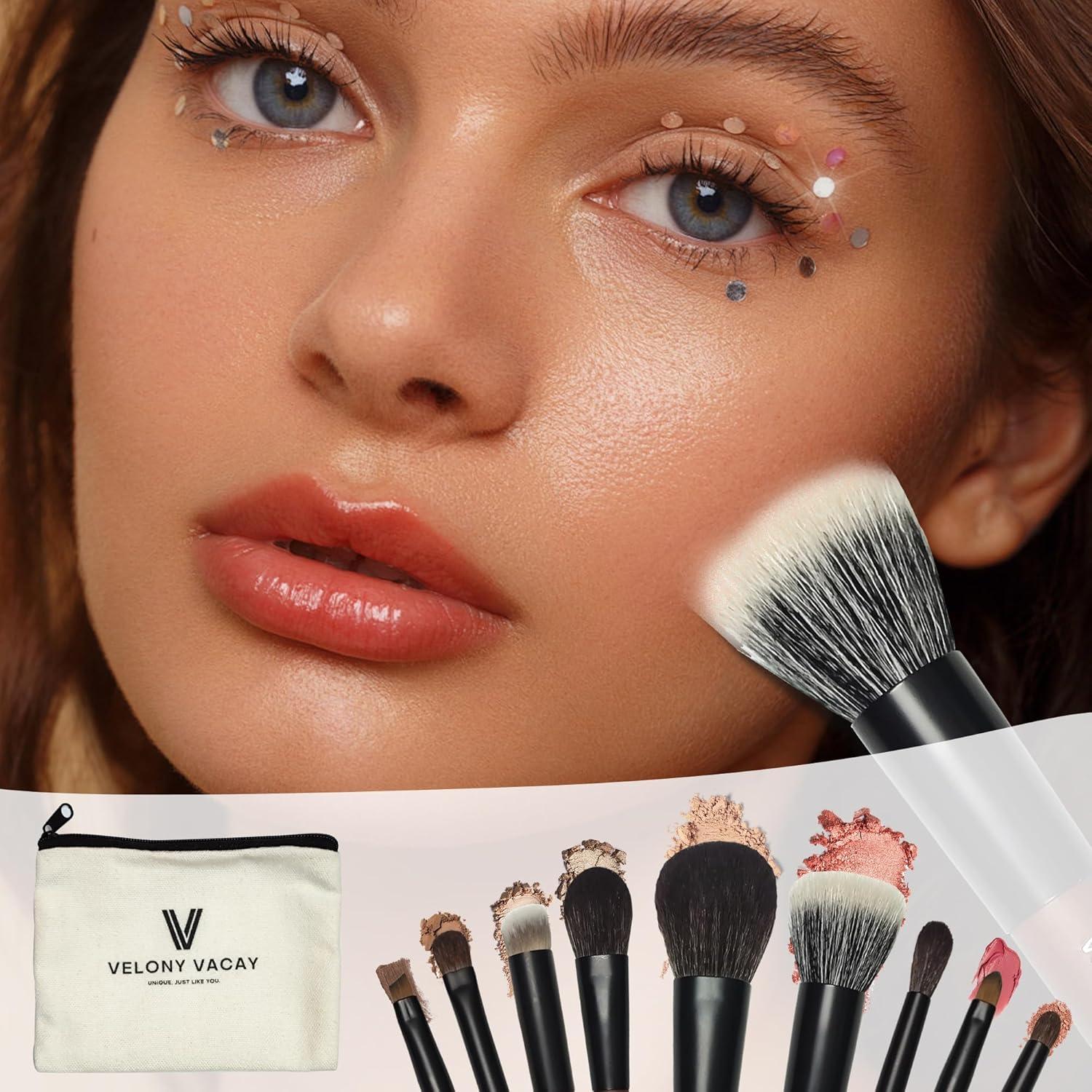 Conjunto de 9 Brochas de Maquillaje Mini Velony Vacay