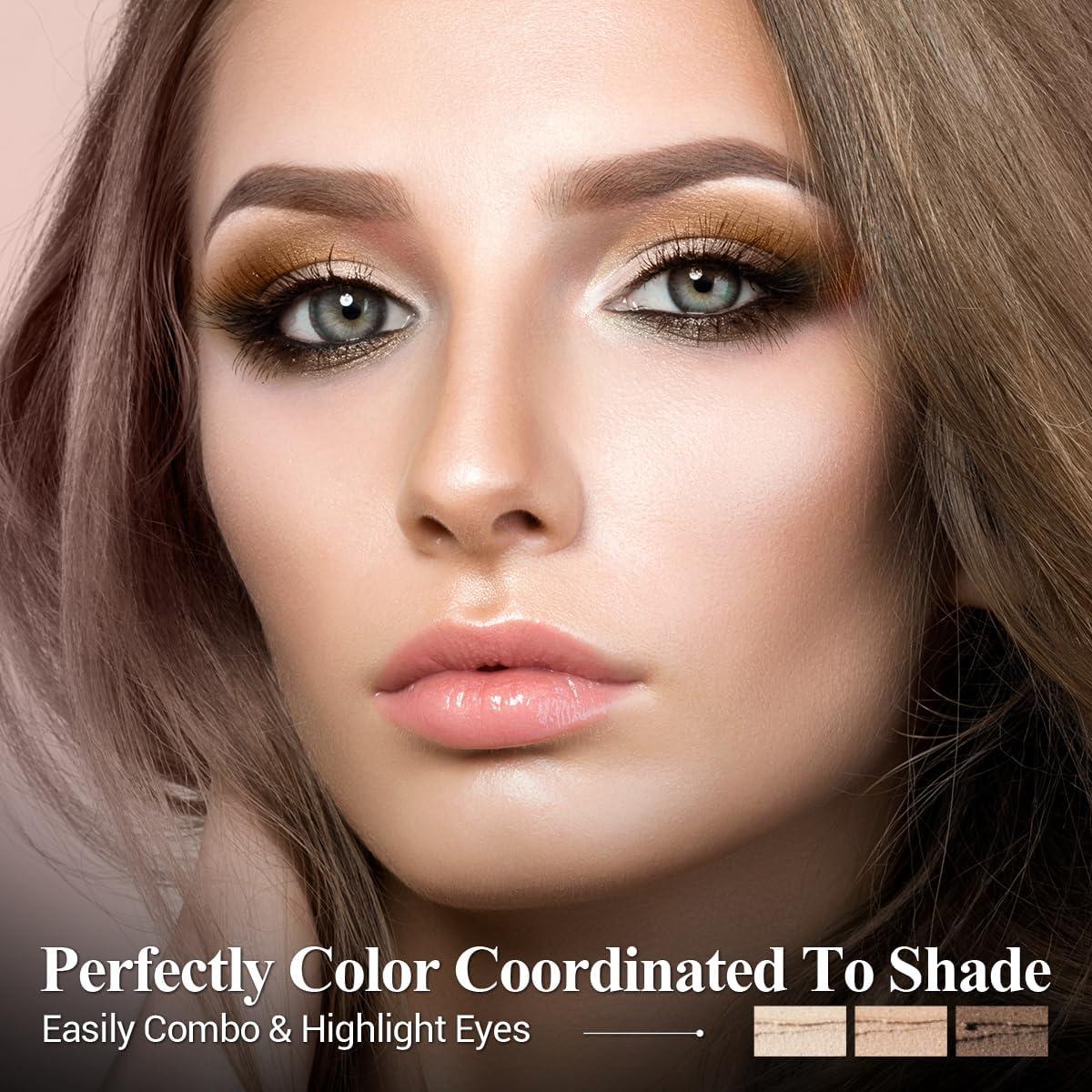 Lápiz de Sombra de Ojos LUXAZA PRO Set 6PCS Neutro Marrón