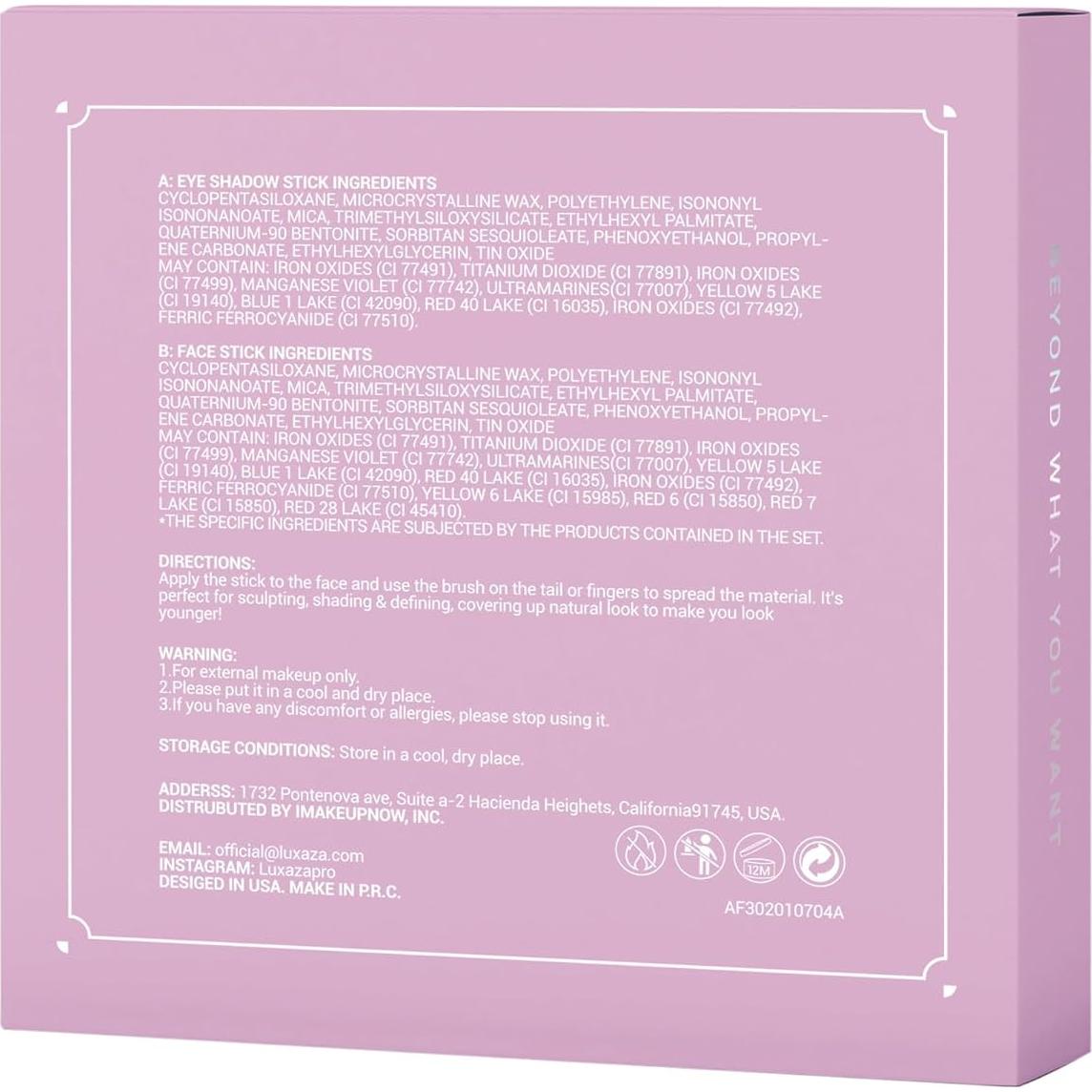 Lápiz de Sombra de Ojos LUXAZA PRO Set 6PCS Neutro Marrón