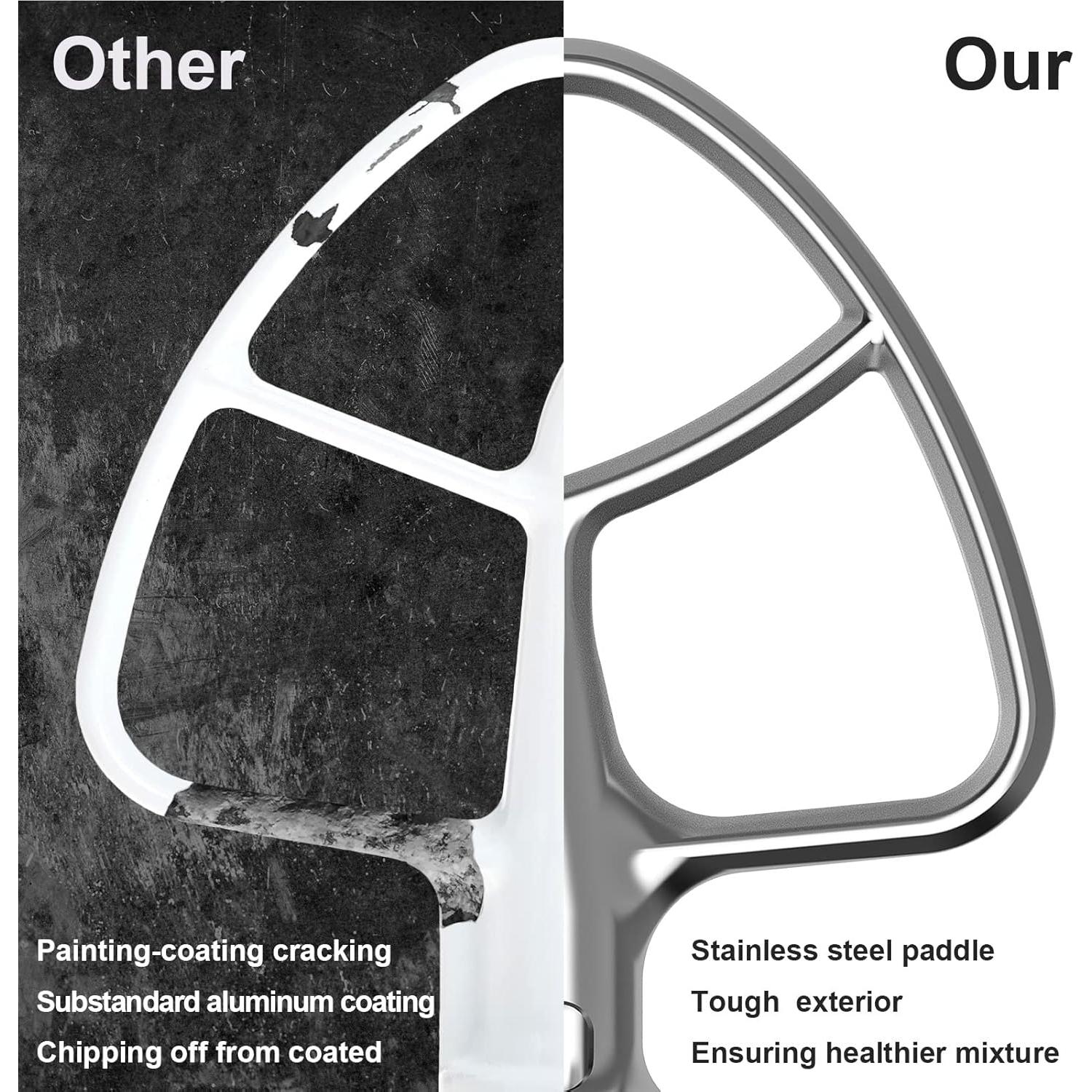 Batidor de Acero Inoxidable Hozodo para Kitchenaid 4.5-5Qt