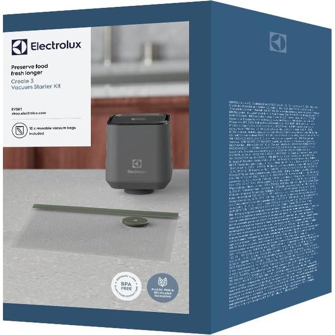 Sellador de Alimentos Electrolux 23EVSL01AY Recargable Gris