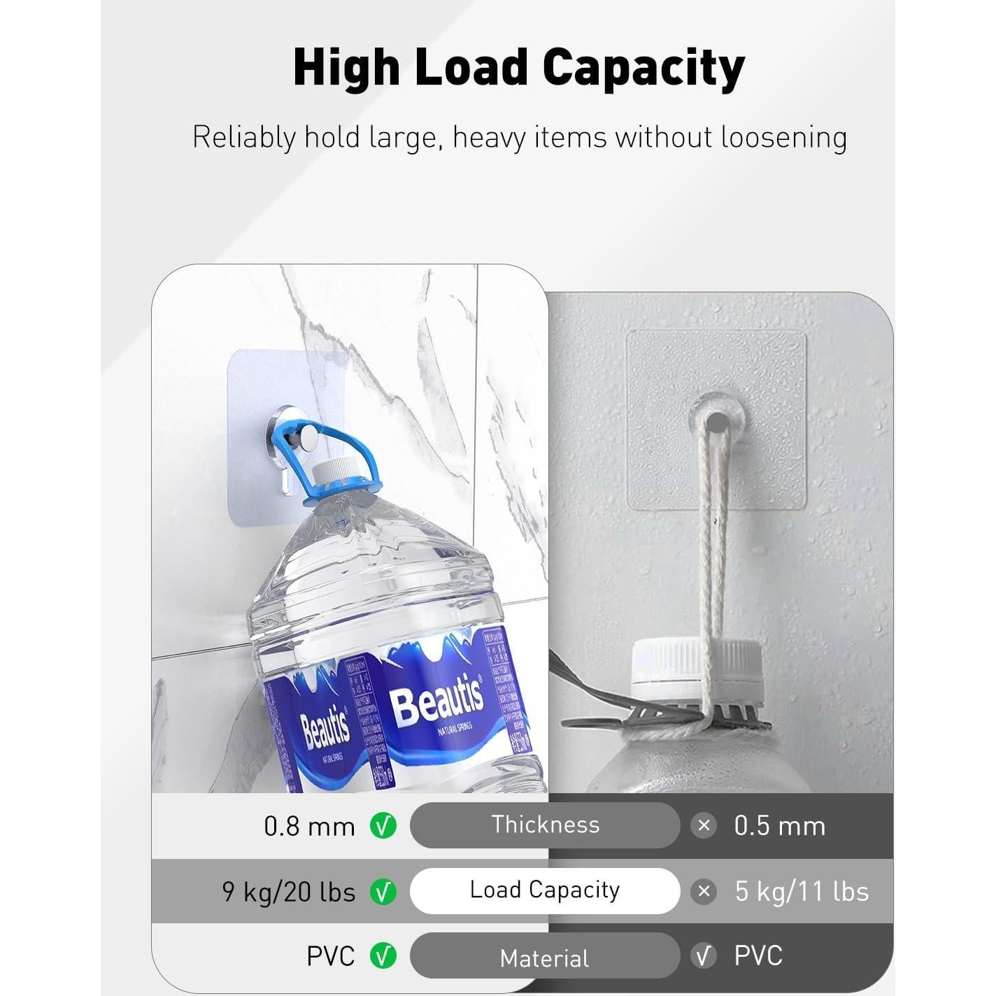 Ganchos Adhesivos Uniclife 20 Pcs 9.07 kg Alta Resistencia