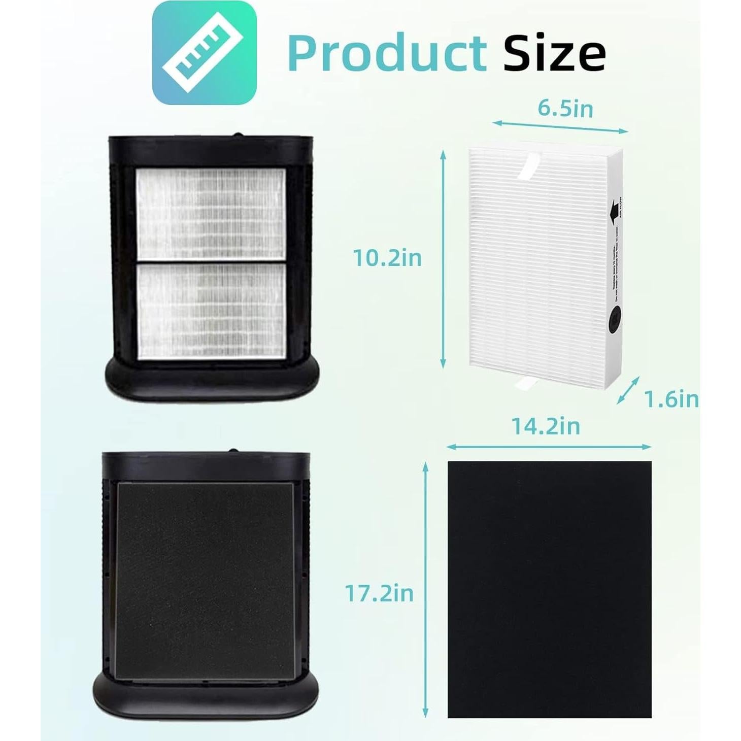 Filtro HEPA APPLIANCEMATES HPA200 + 4 Pre-Filtros Carbono