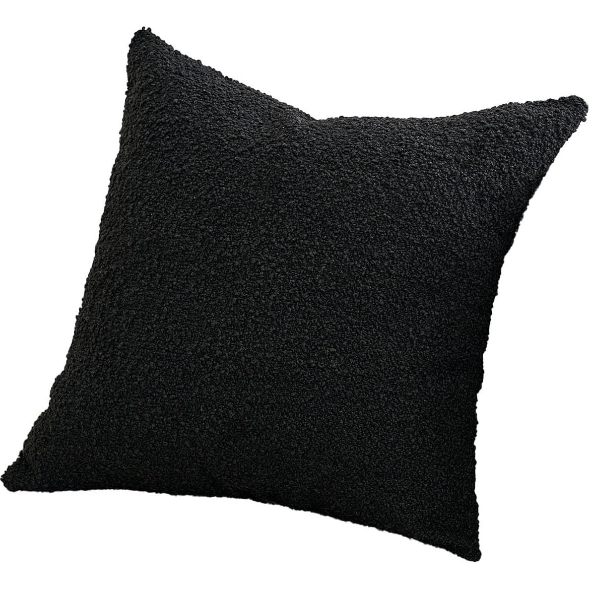 Funda de Almohada Boucle 45x45 DOMVITUS Negra - Pack 1