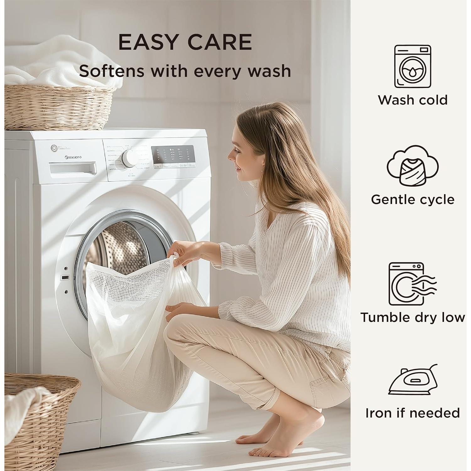 Sábanas Individuales Bedsure de Lino y Algodón 3 Piezas