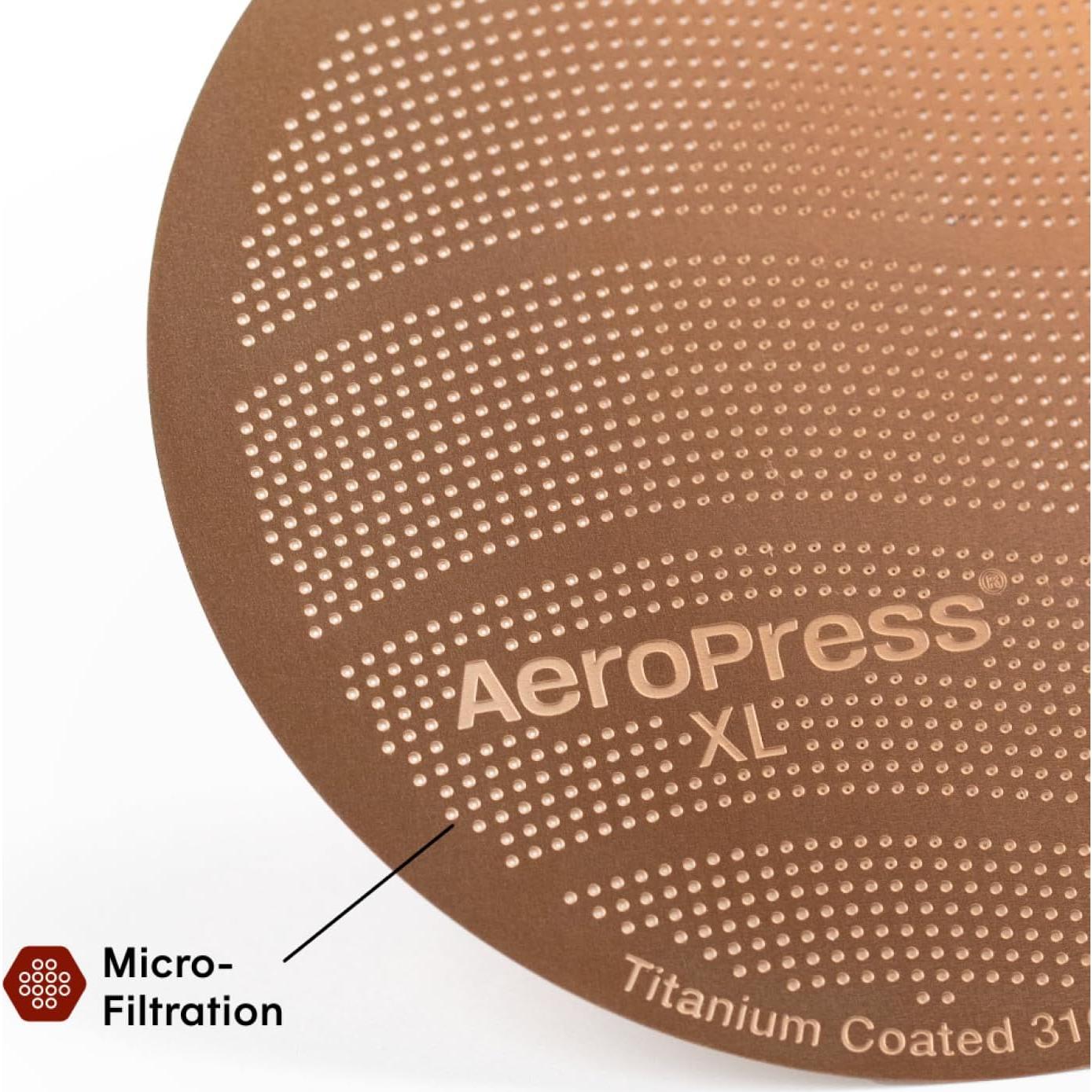 Filtro Reutilizable AeroPress XL Acero Inoxidable Dorado