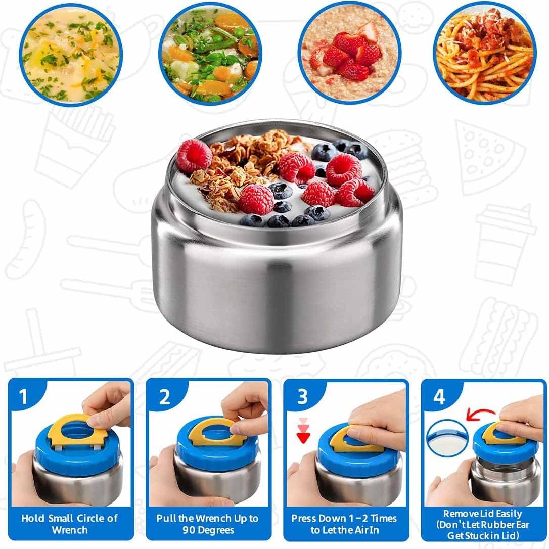 Tarro de Comida Térmico MAISON HUIS 240ml Acero Inoxidable Azul