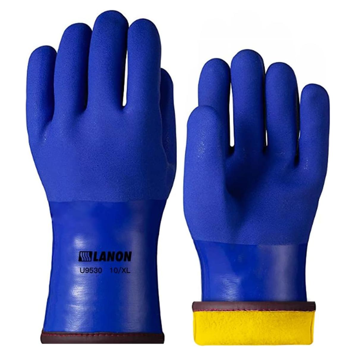 Guantes de Trabajo LANON PVC Impermeables XL Antideslizantes