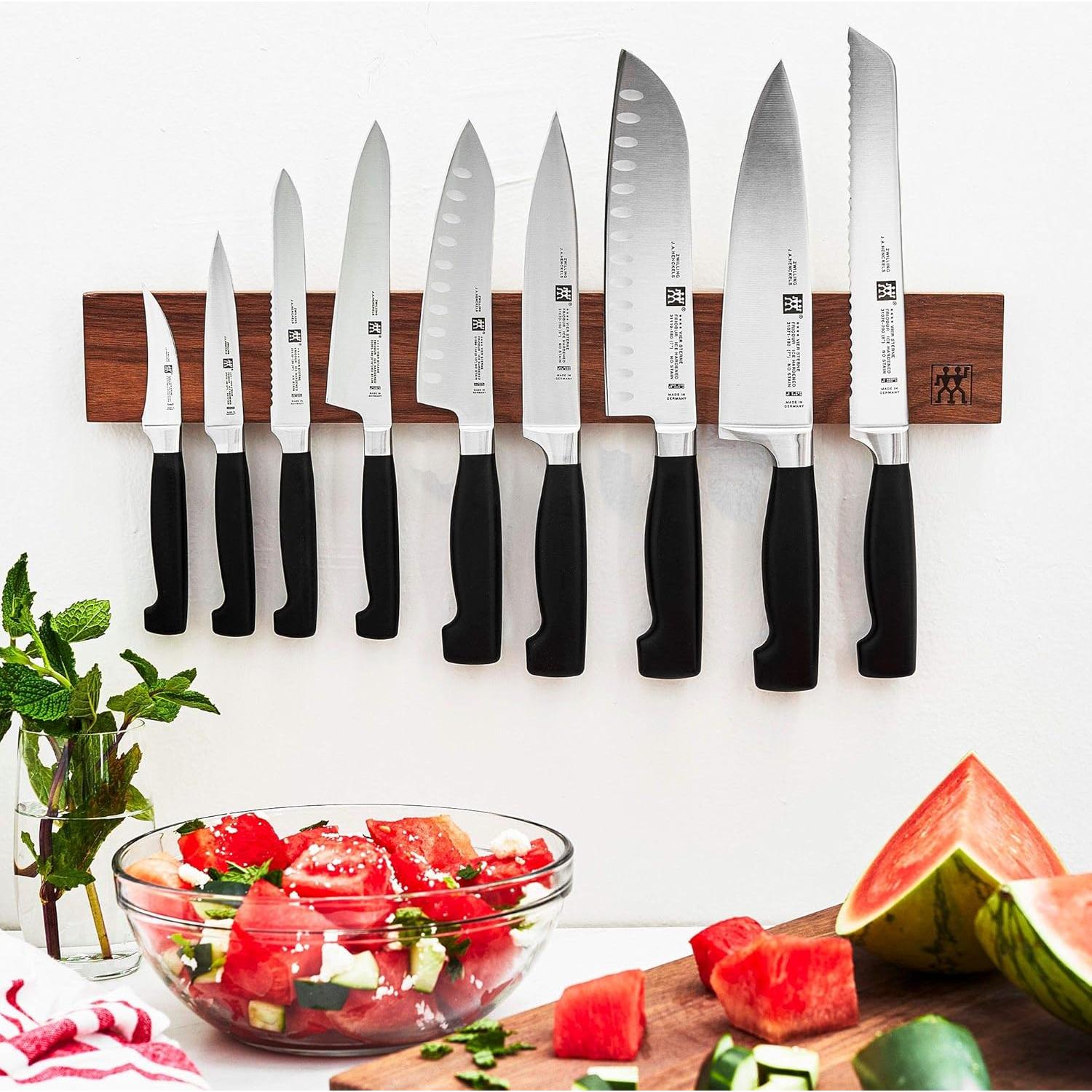 Cuchillo Santoku ZWILLING Four Star 18 cm Borde Hueco Negro