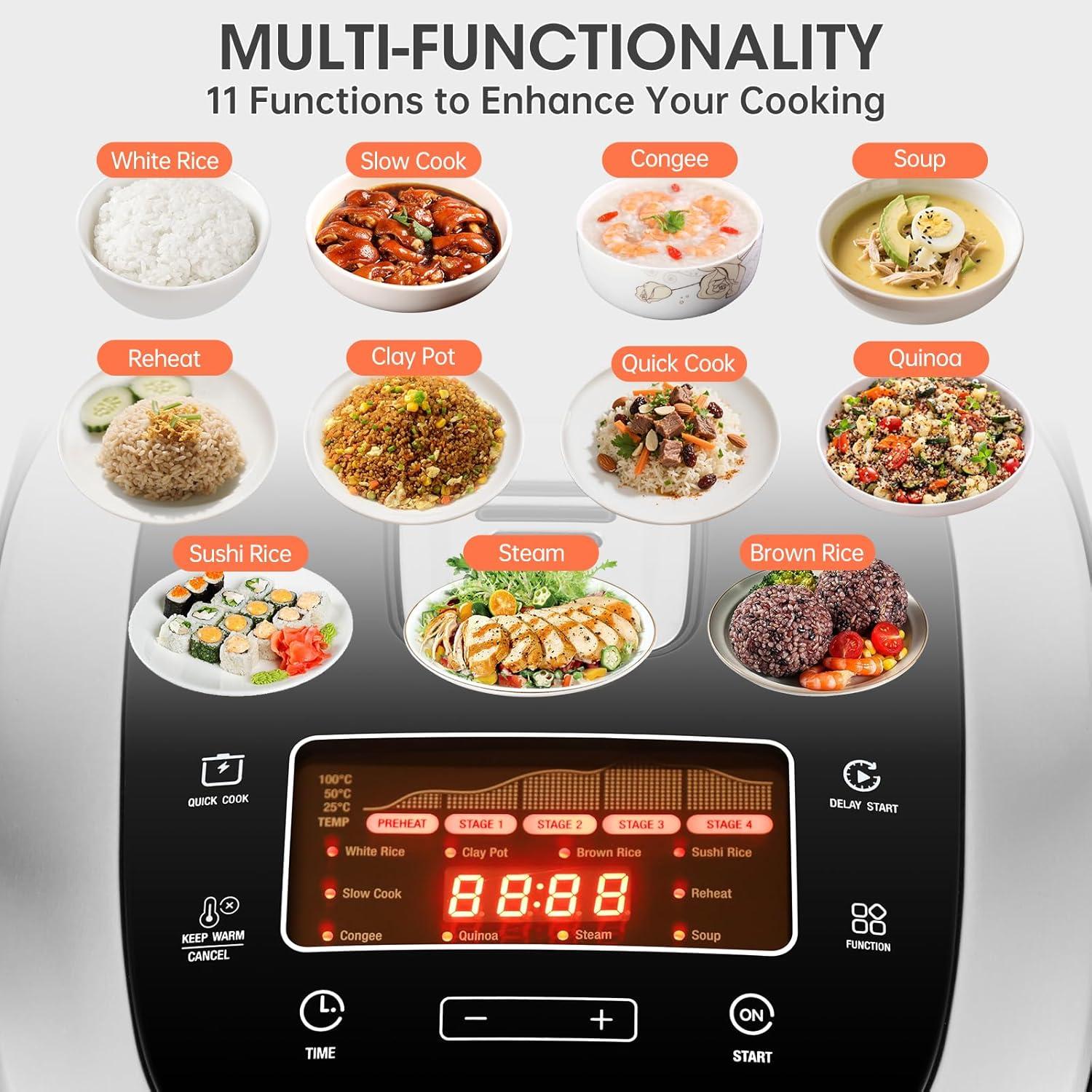 Olla arrocera eléctrica Oshenic 10 tazas inducción 1050W