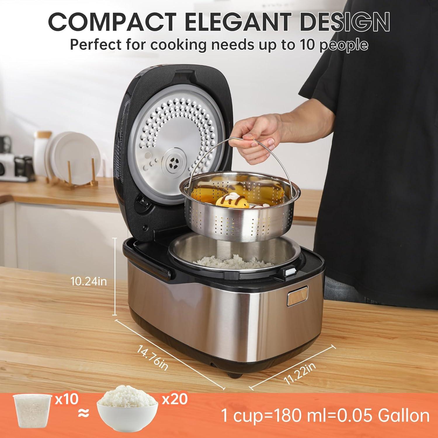 Olla arrocera eléctrica Oshenic 10 tazas inducción 1050W