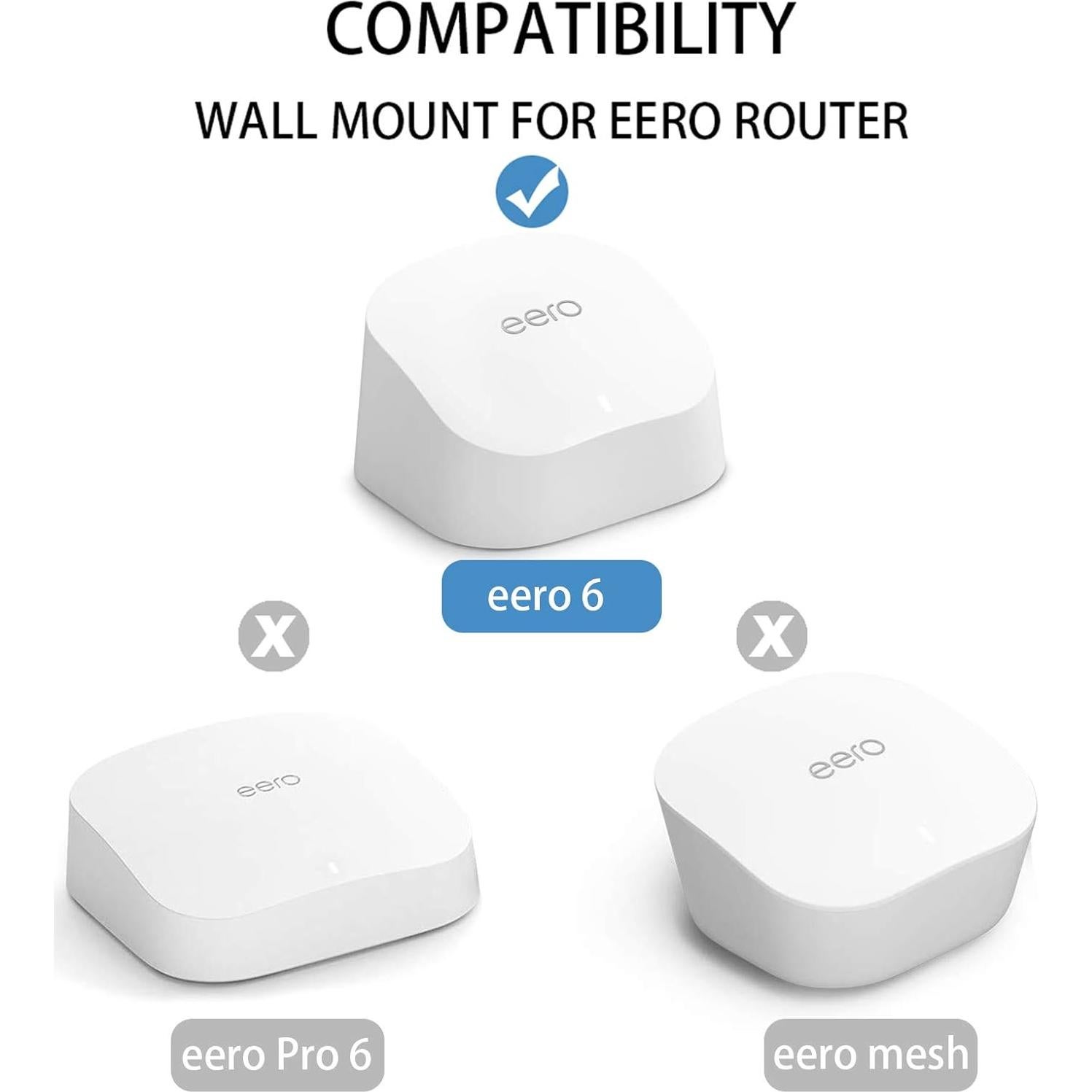 Soporte de pared HOLACA para enrutador eero 6 Wi-Fi 6 sin tornillos
