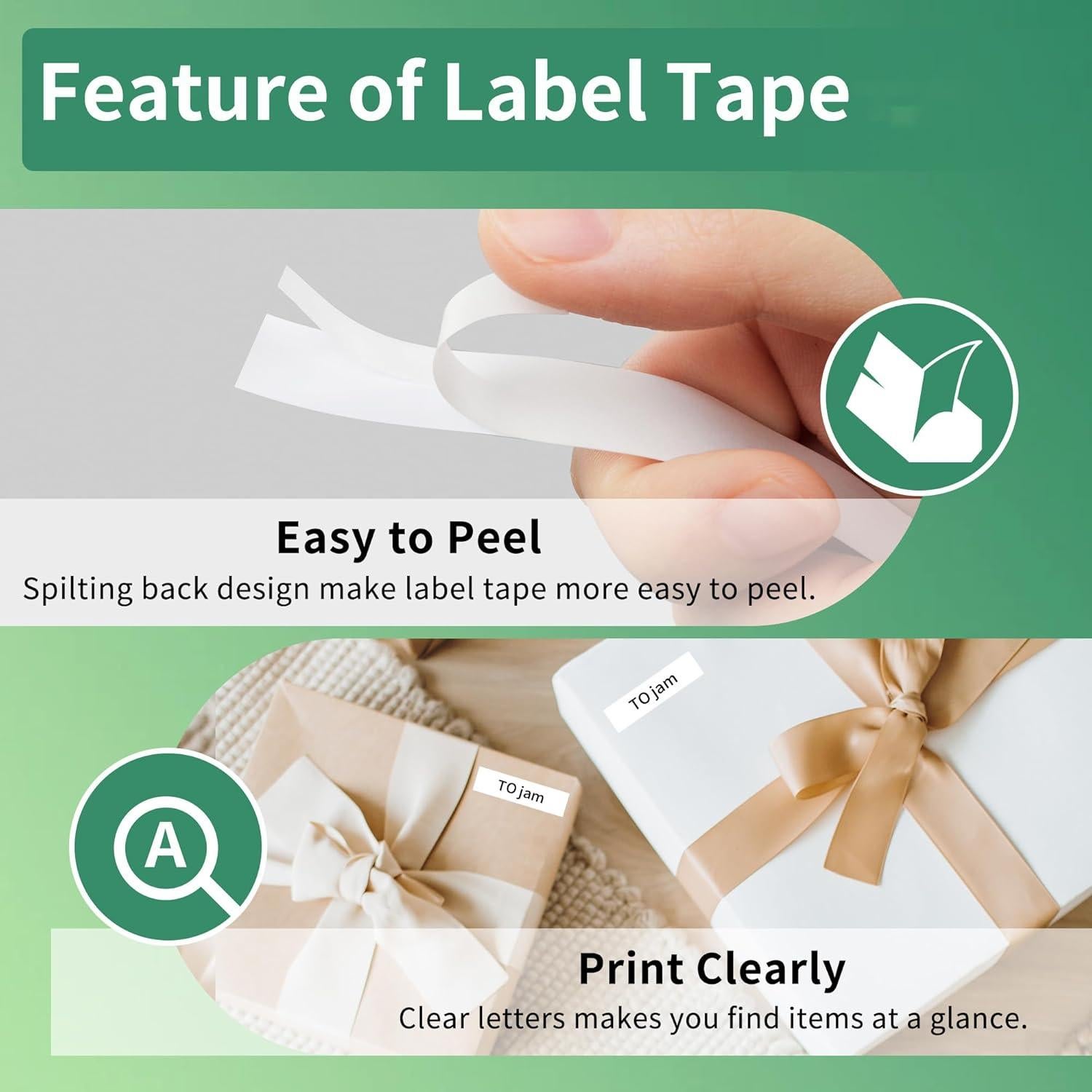 Cinta de Etiqueta Papel Blanca 12mm x 4m Wonfoucs para Dymo