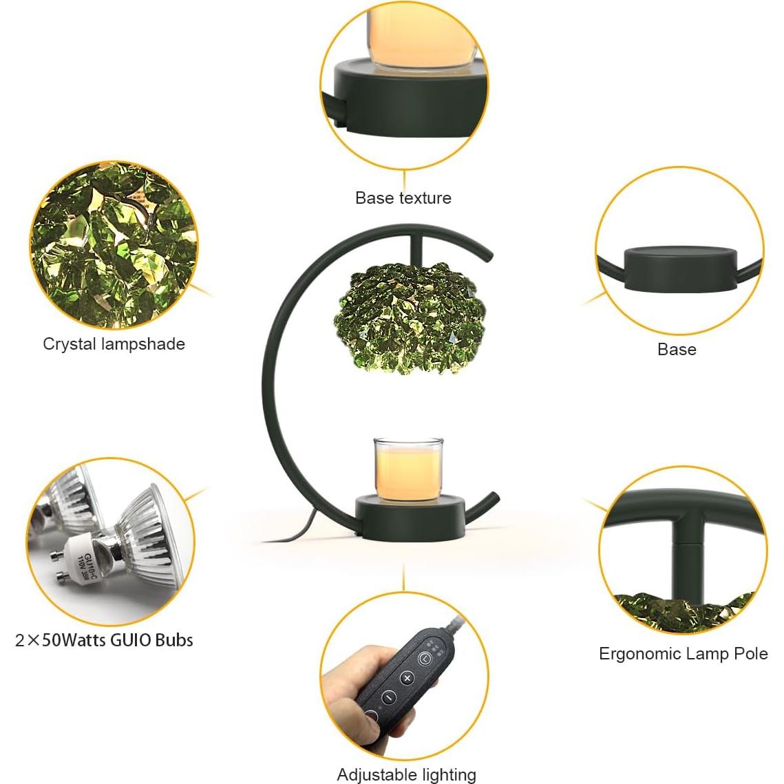 Lámpara de Calentamiento para Velas Yeuslor Verde 35W