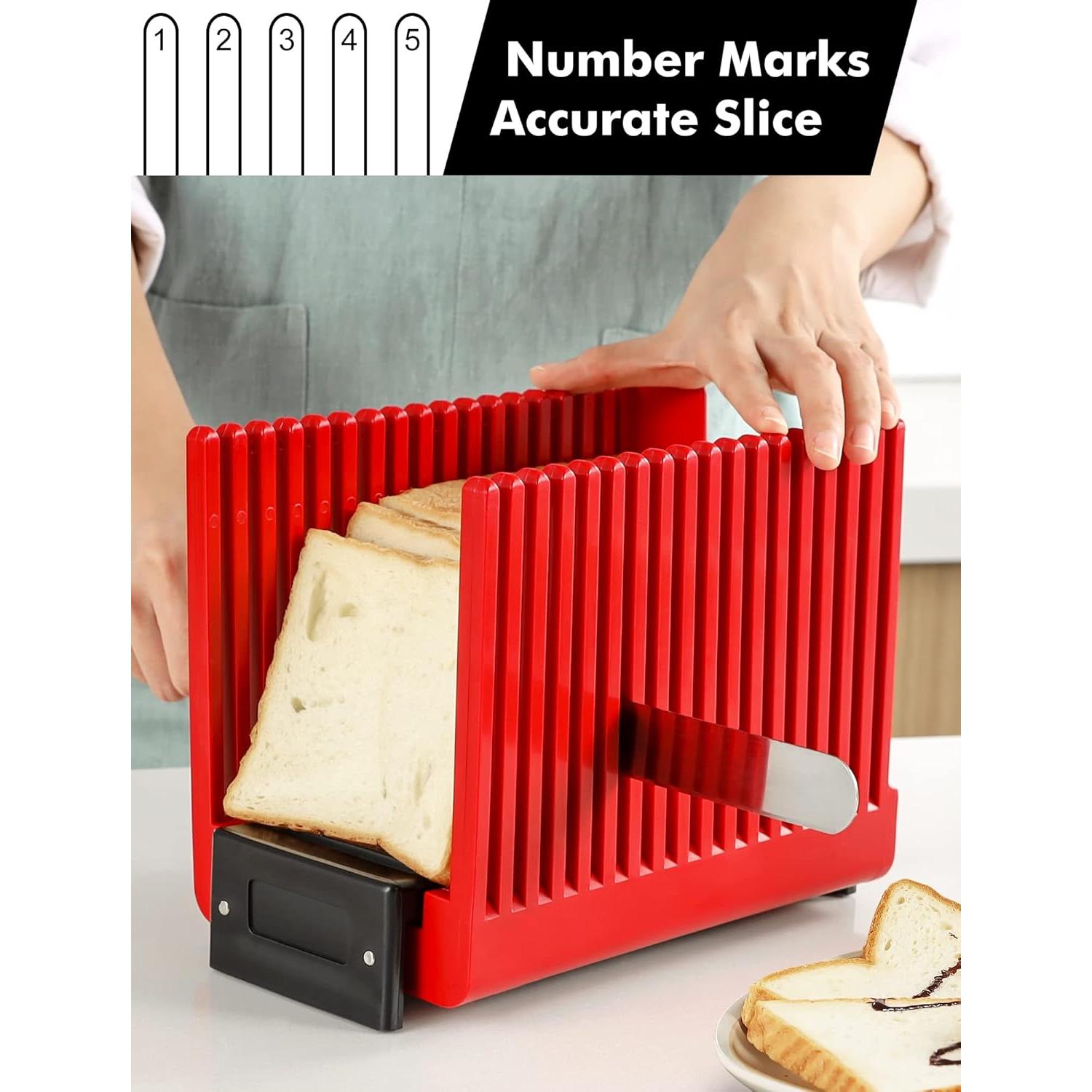 Cortador de Pan Geedel Plegable Antideslizante Rojo 24.5cm