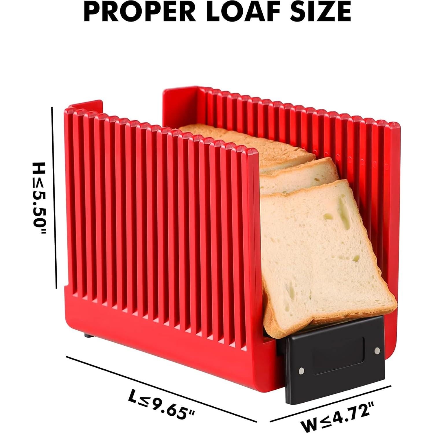 Cortador de Pan Geedel Plegable Antideslizante Rojo 24.5cm