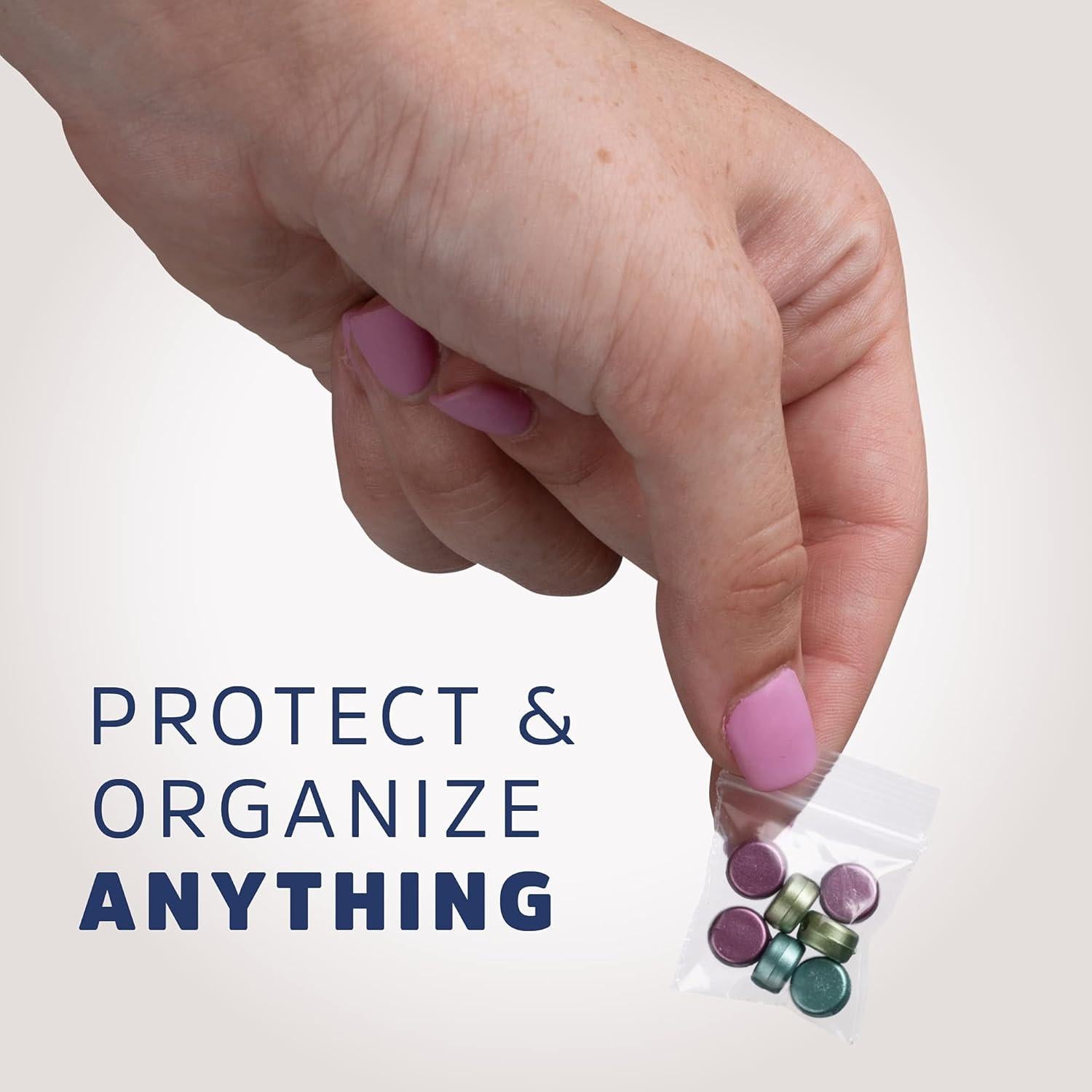 GPI - Pack of 2000-1" X 1" Mini 2 Mil Thick, Clear Plastic Jewelry Zip Bags, Reclosable, Strong & Durable Poly Baggies with Resealable Zip Top Lock for Travel, Storage, Packaging & Shipping.