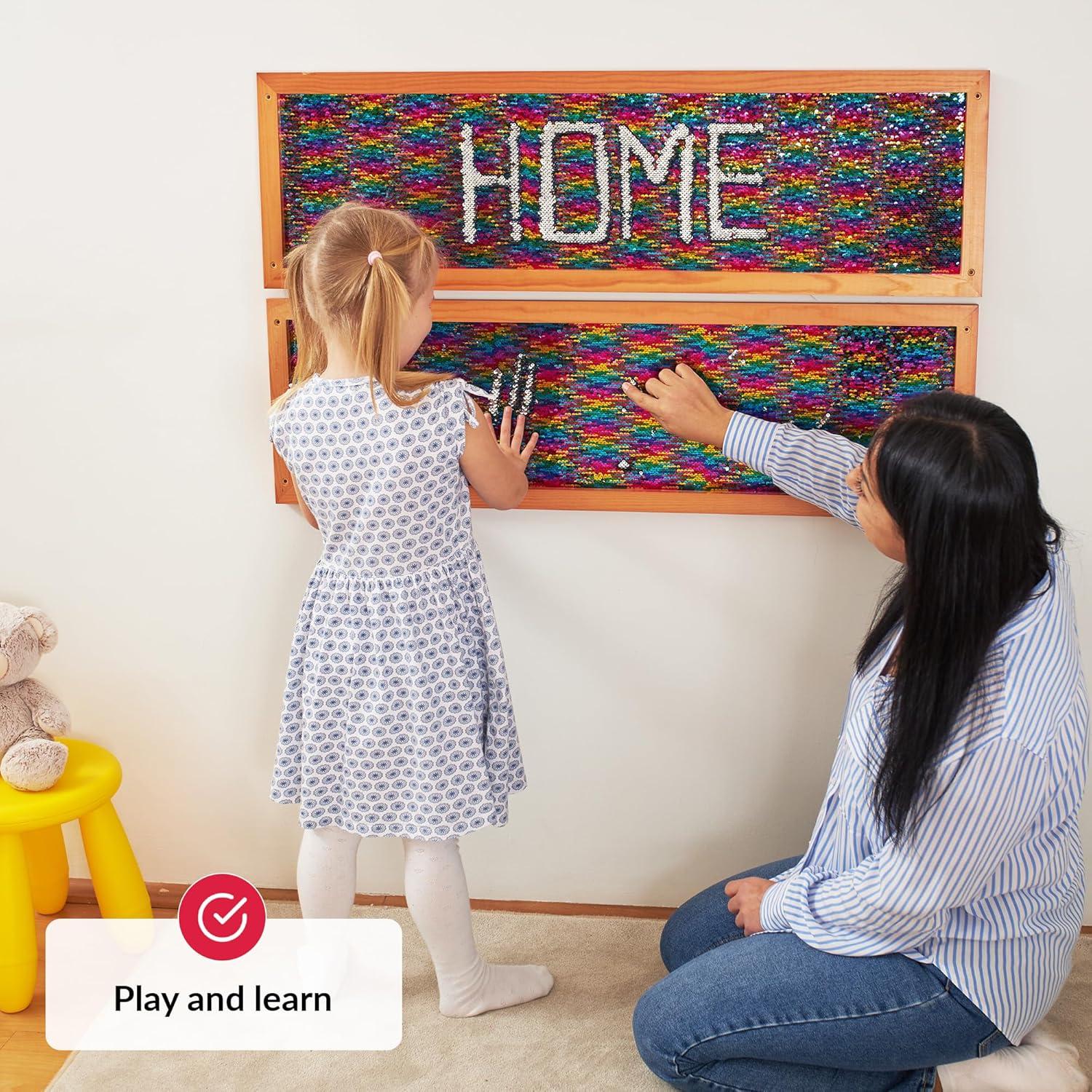 Marco de Pared Sensorial de Lentejuelas Odoxia 30x100cm