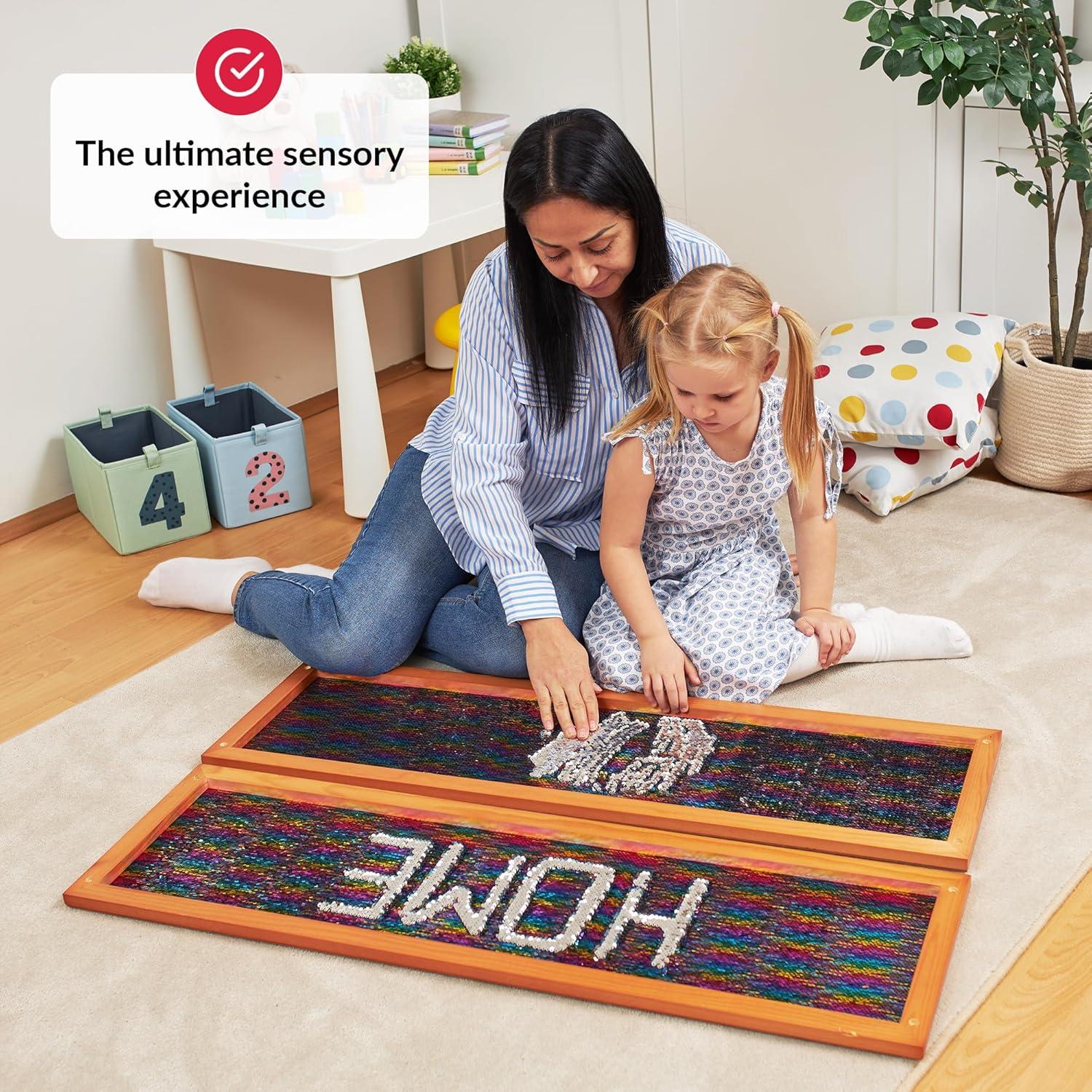 Marco de Pared Sensorial de Lentejuelas Odoxia 30x100cm