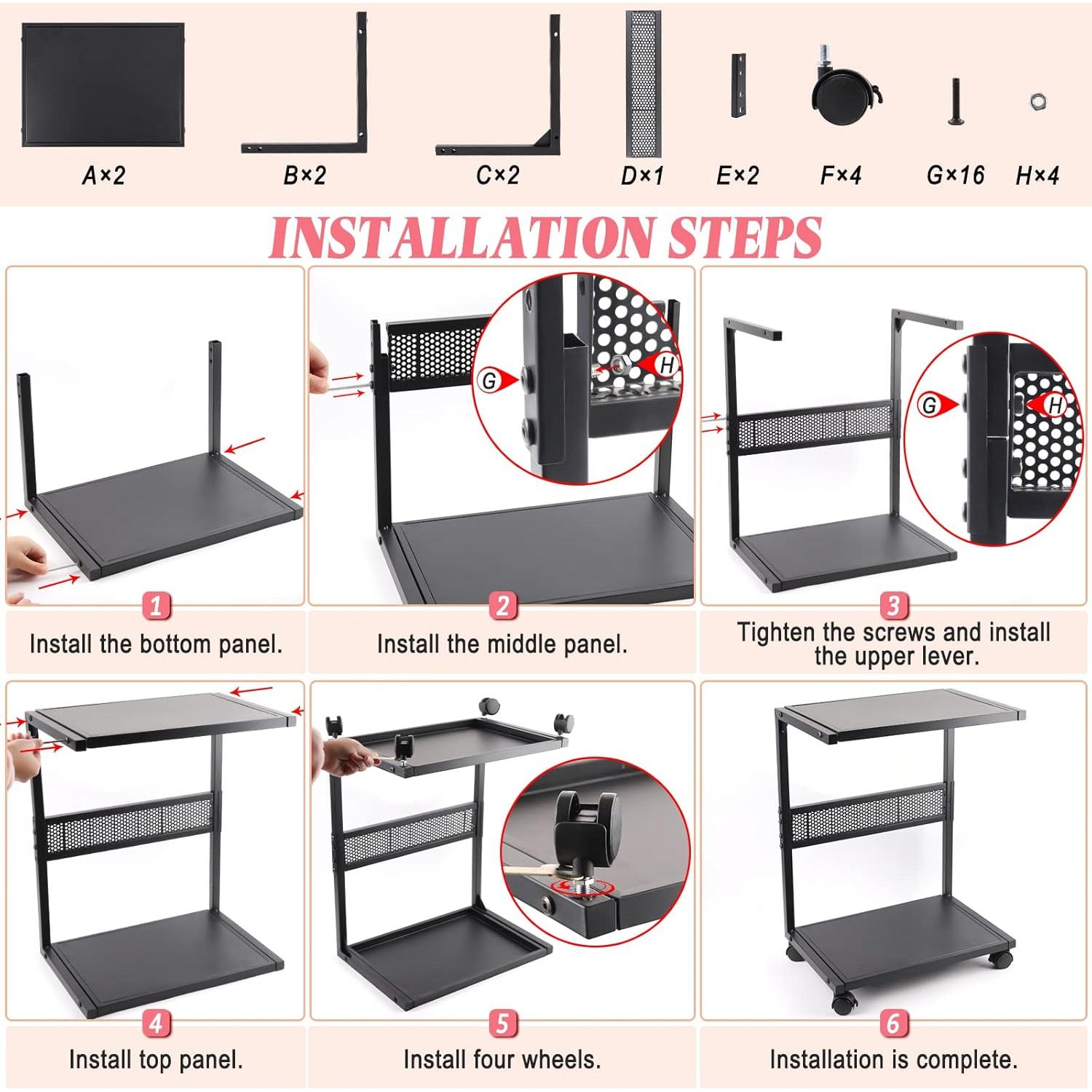 Soporte para PC Liitrton BGHK4122 con Ruedas y 2 Niveles