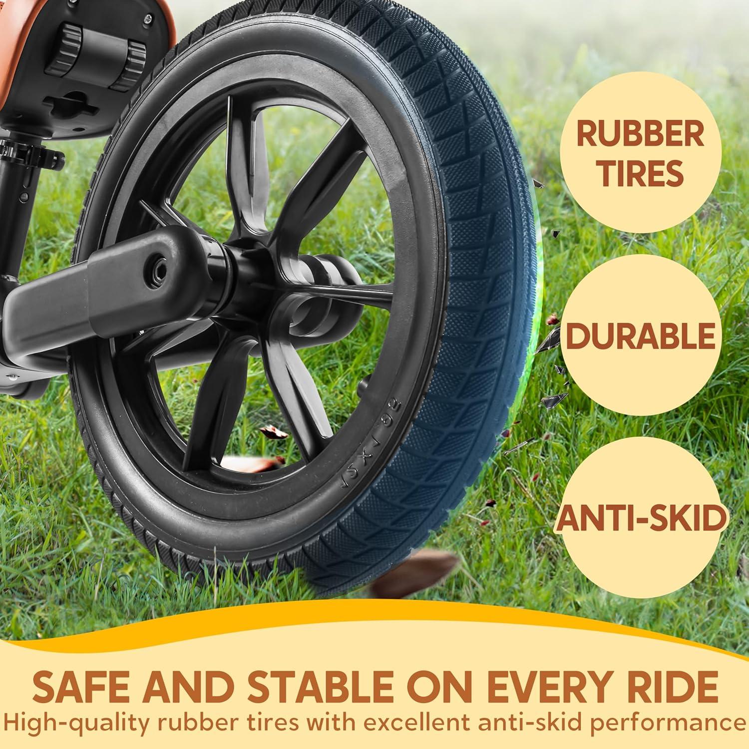 Bicicleta de Equilibrio SYNCFUN 12" para Niños 2-5 Años Negra