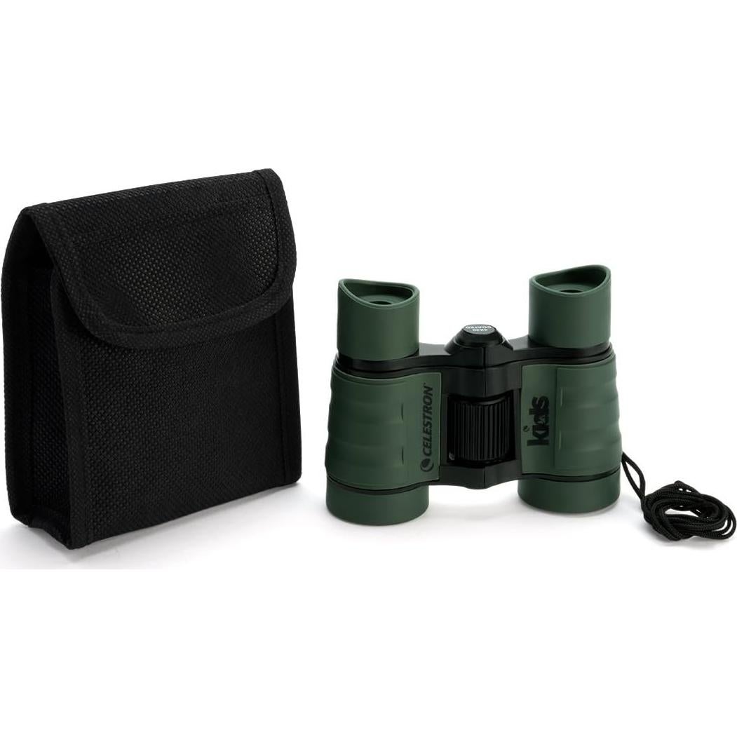 Binoculares Celestron Niños 4x30 Verde - Portátiles y Livianos