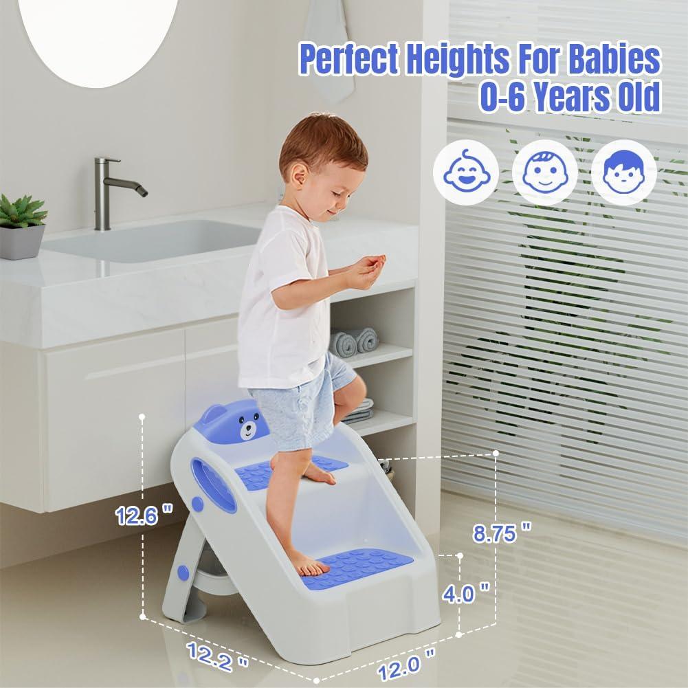 Escalera Plegable Antideslizante Bonbay para Niños 2 Pasos