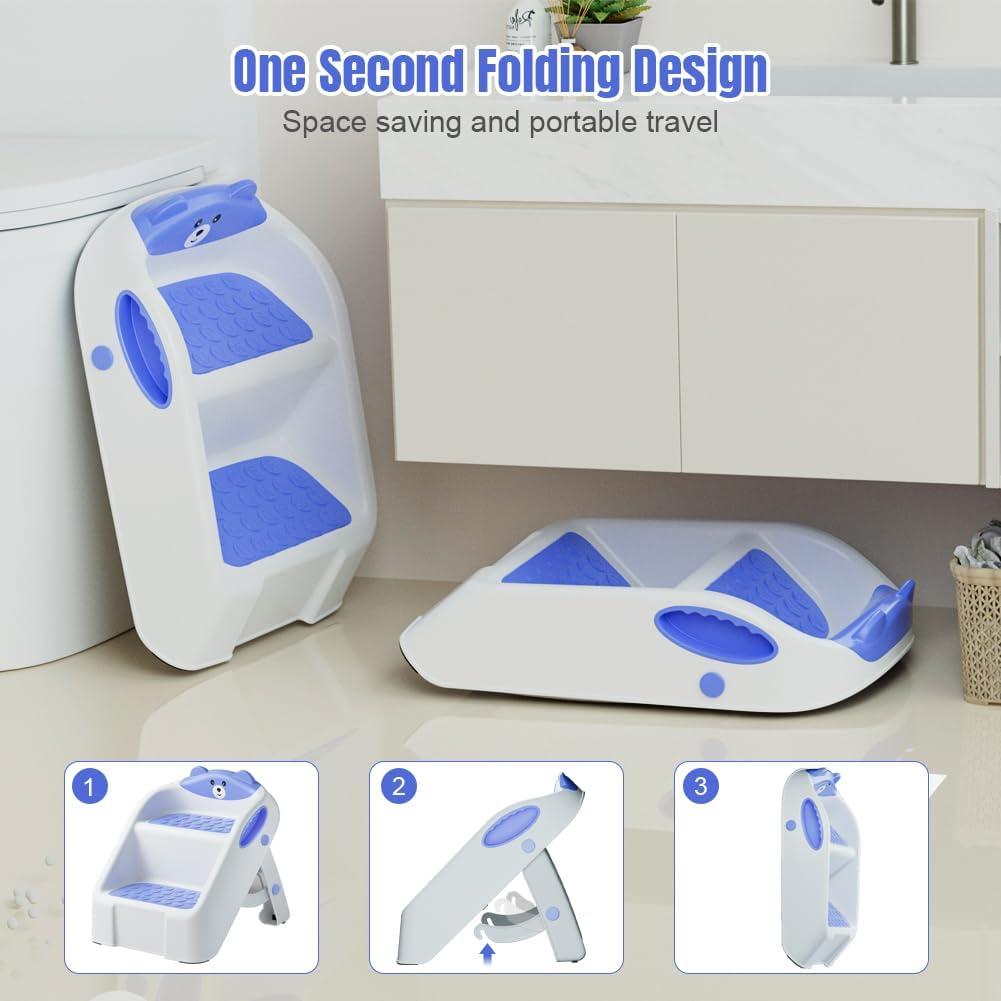 Escalera Plegable Antideslizante Bonbay para Niños 2 Pasos