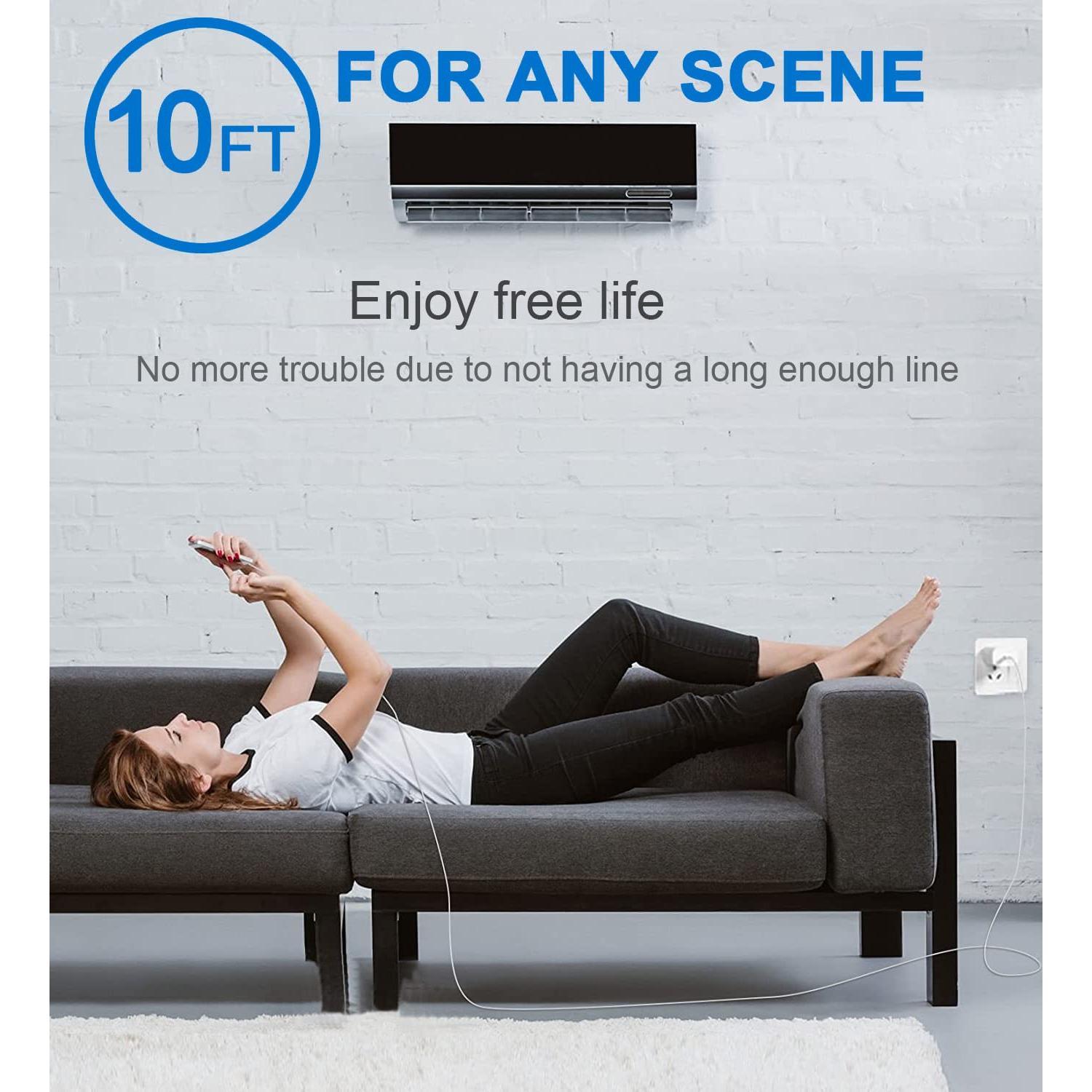 Cargador Rápido USB C 20W con Cable Lightning 10FT MFi