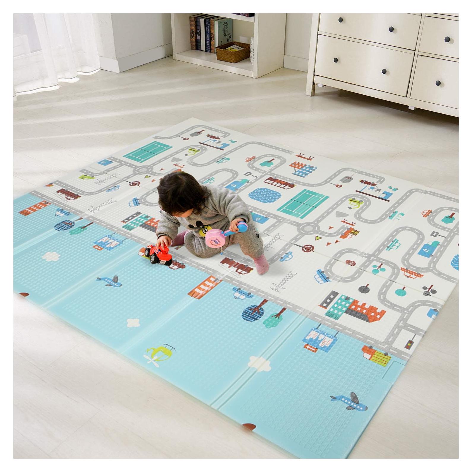 Alfombra de Juego Impermeable BAMMAX 178x198 cm Coches