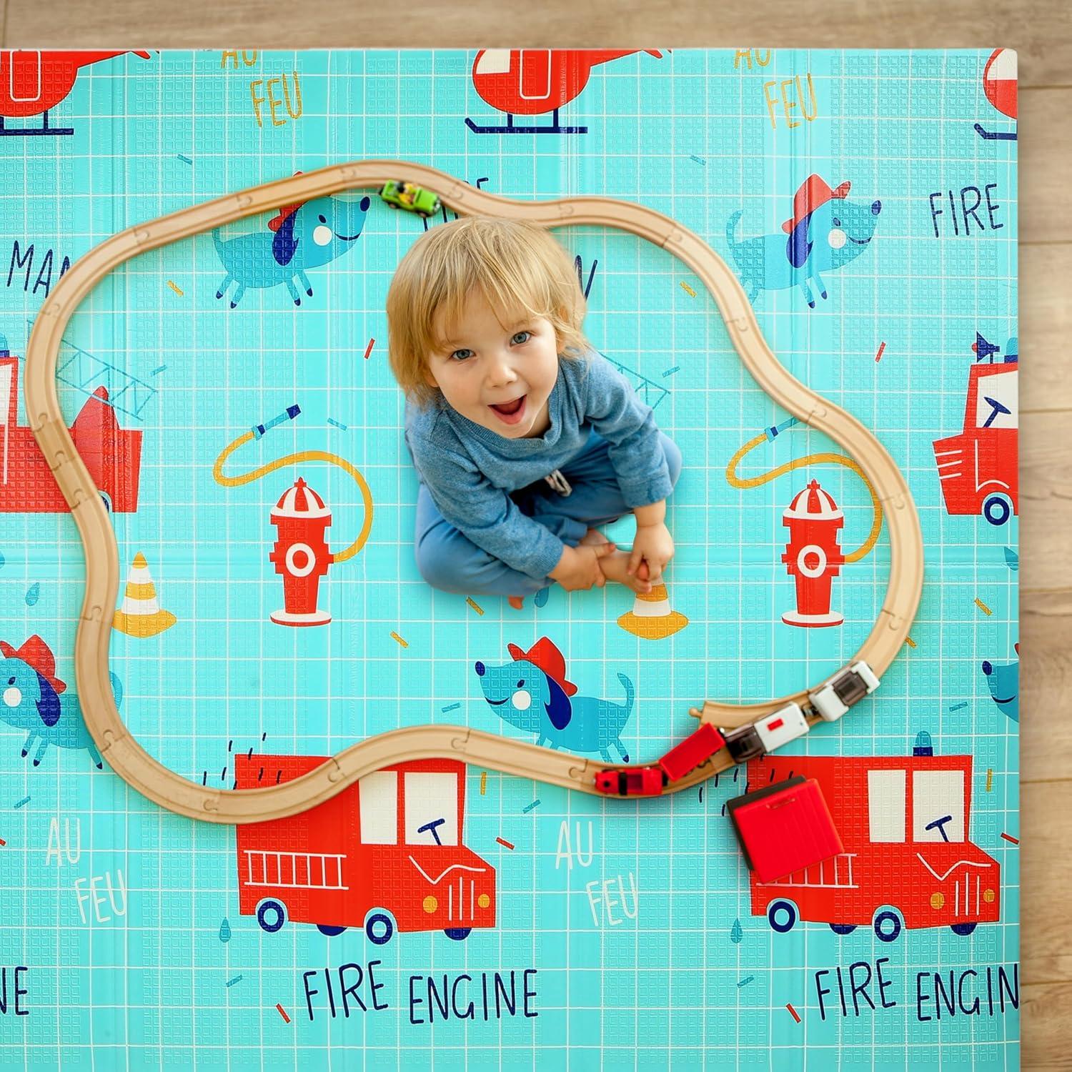 Alfombra de Juego Impermeable BAMMAX 178x198 cm Coches