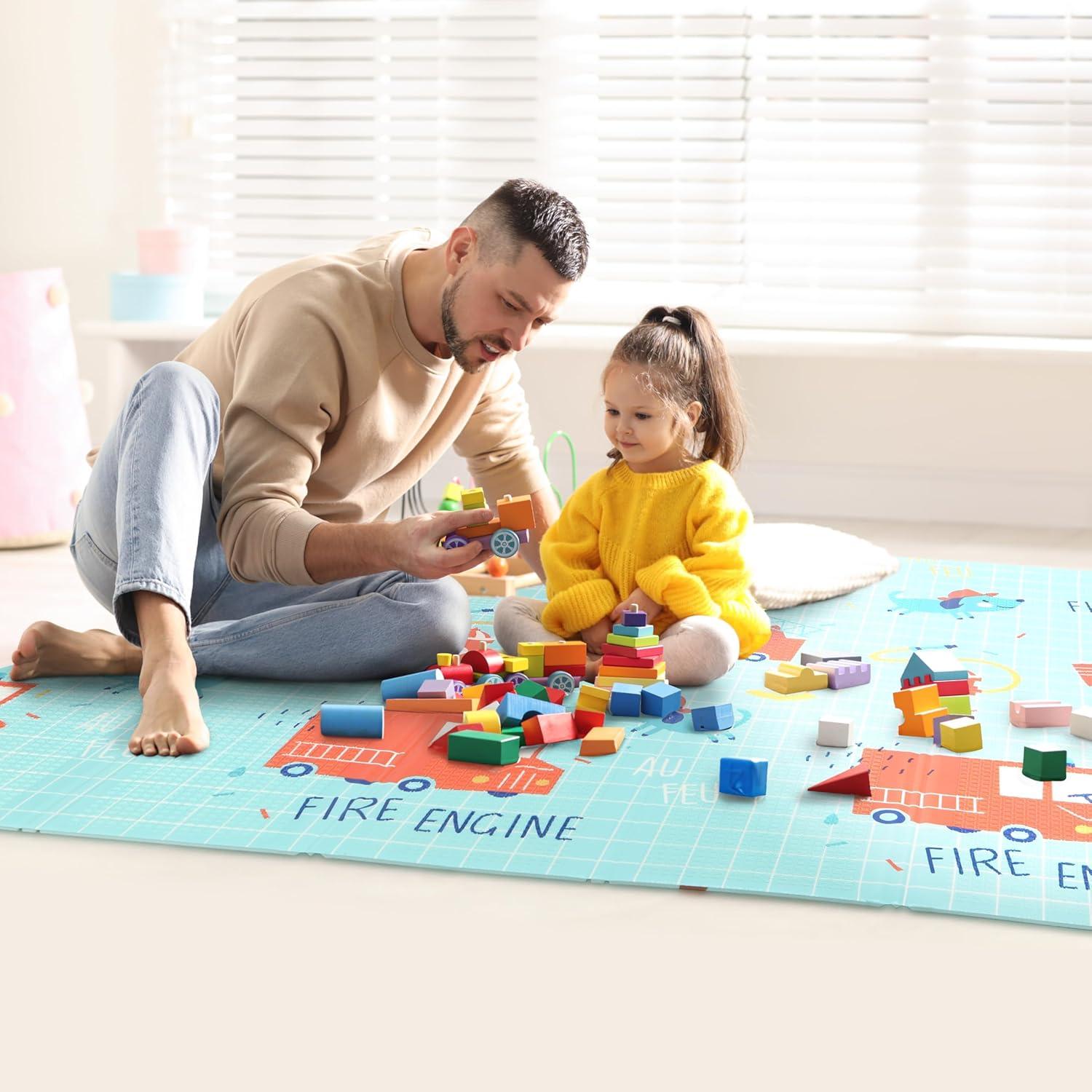 Alfombra de Juego Impermeable BAMMAX 178x198 cm Coches