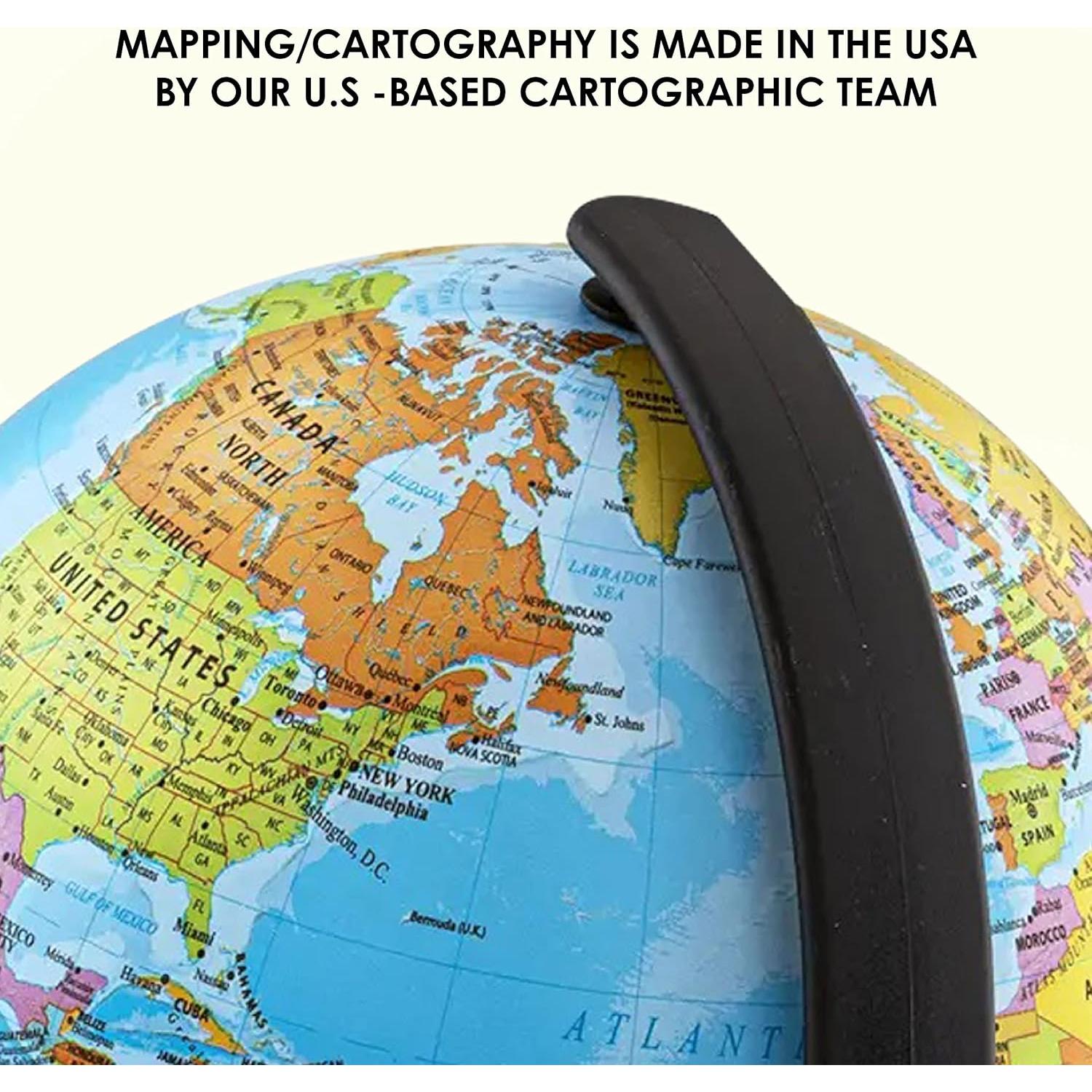 Globo del Mundo Waypoint Geographic 15.2 cm Océano Azul