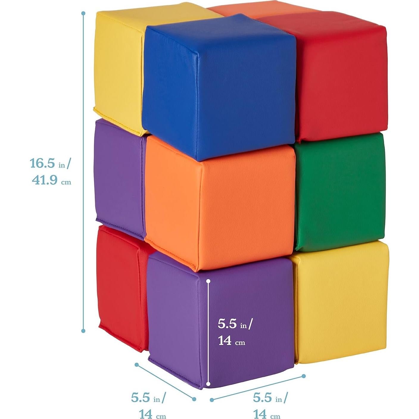 Bloques de Construcción ECR4Kids SoftZone Patchwork 12 Piezas
