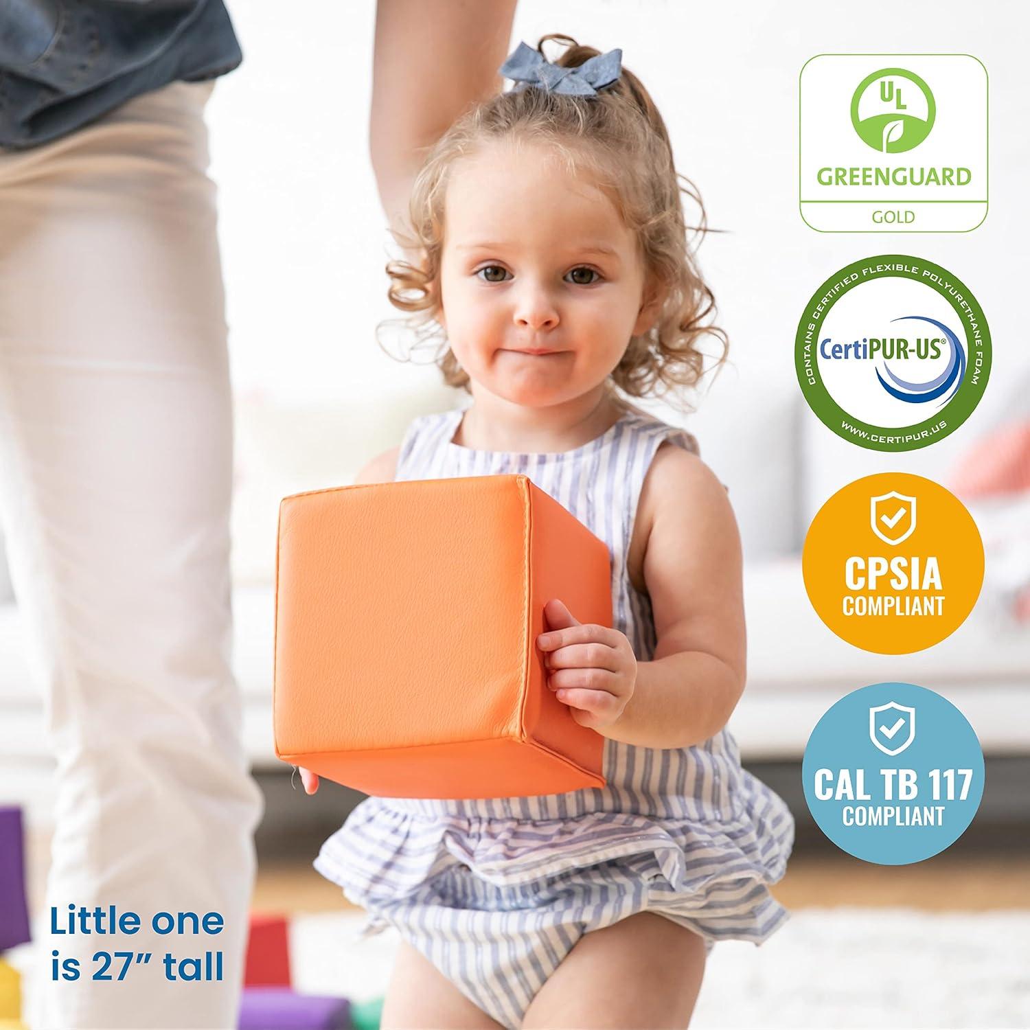 Bloques de Construcción ECR4Kids SoftZone Patchwork 12 Piezas