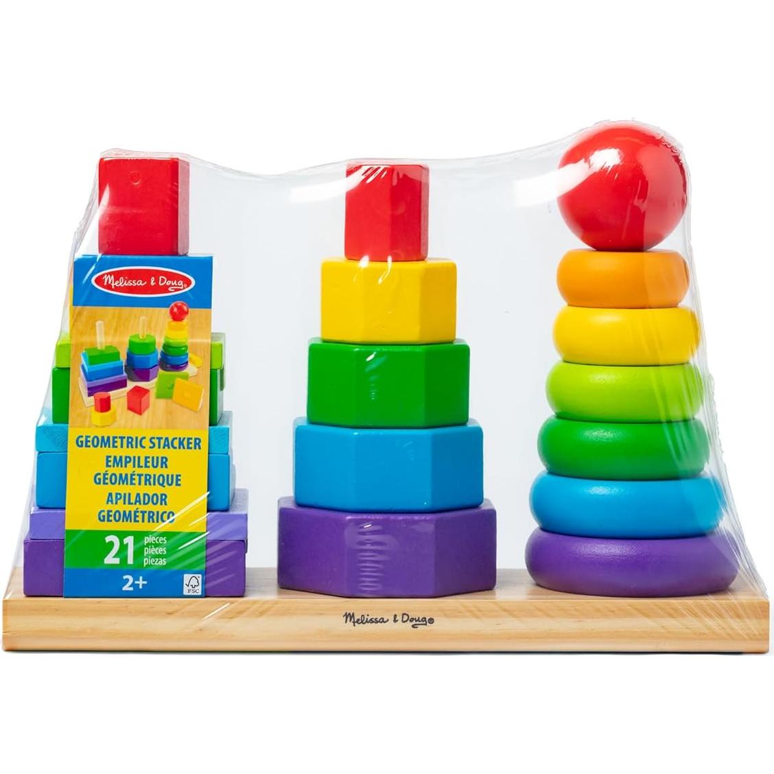 Apilador Geométrico Melissa & Doug - Juguete Educativo 25 Piezas