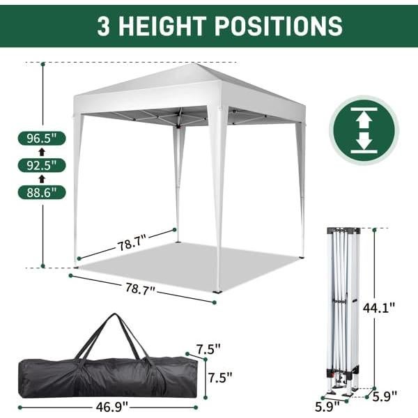 Carpa de Fiesta Genérico 3.05x3.05m Blanca Impermeable