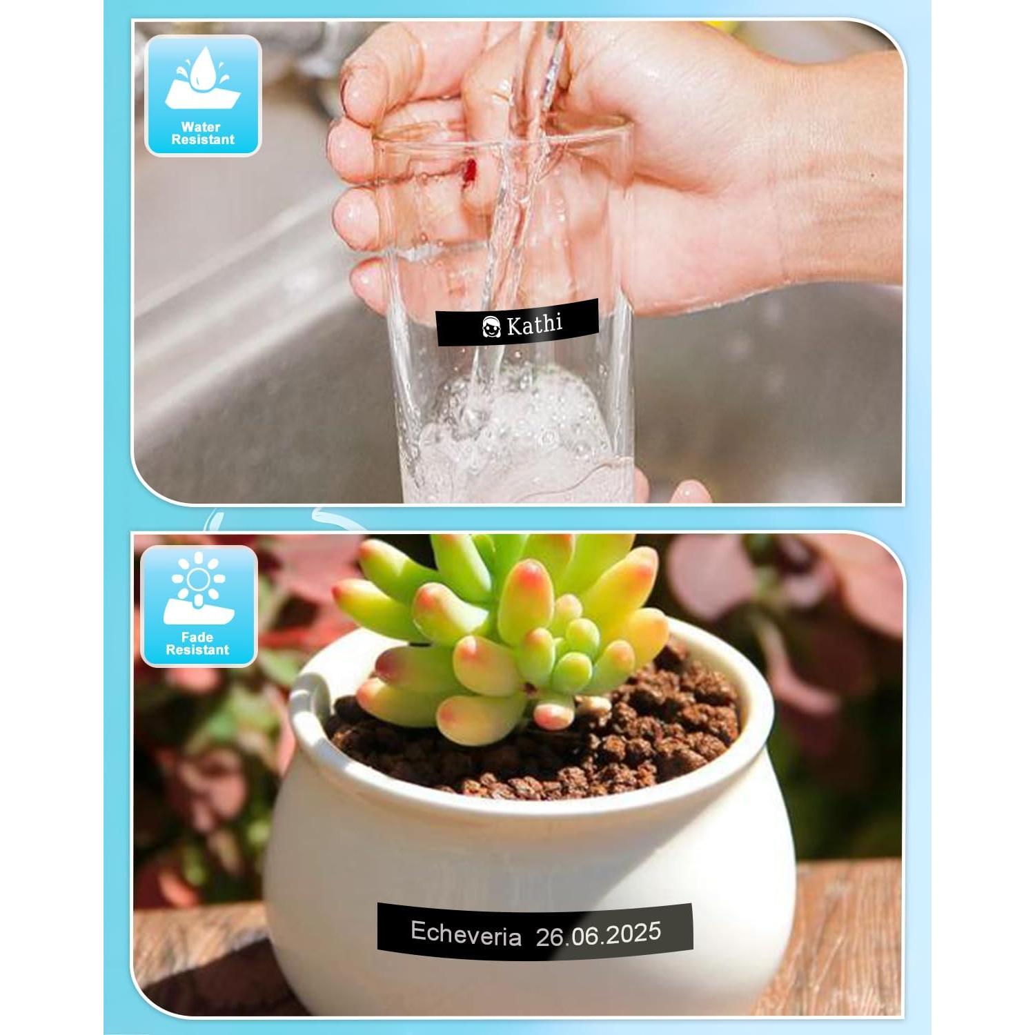 Cinta de Etiqueta Laminada RAEMALL TZe-315 6mm Negro sobre Blanco