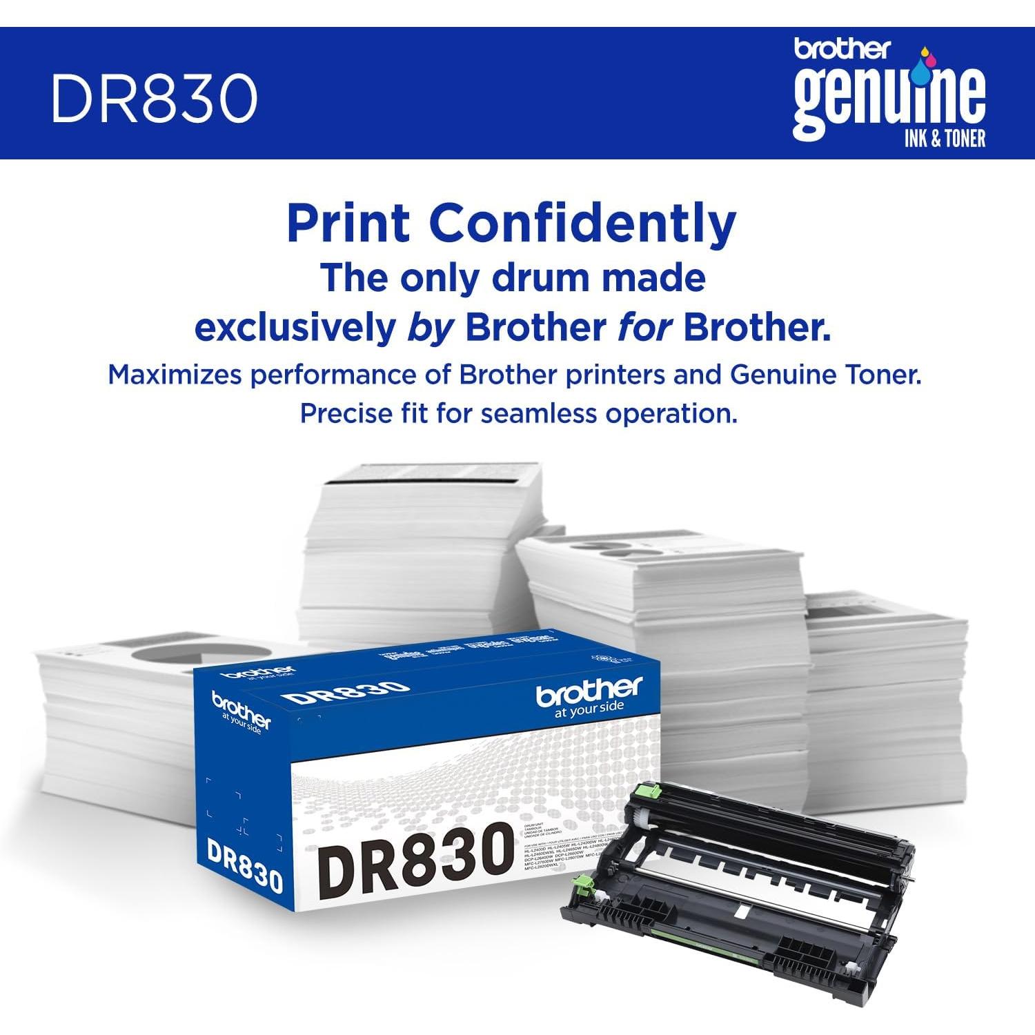 Unidad de Tambor Brother DR830 - 15000 Páginas - Alto Rendimiento