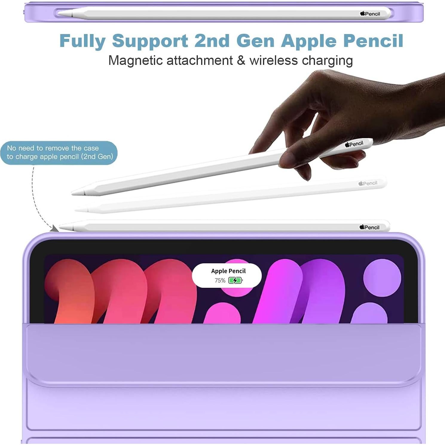 Funda iPad Mini 7 2024 iMieet TPU Púrpura Clavo