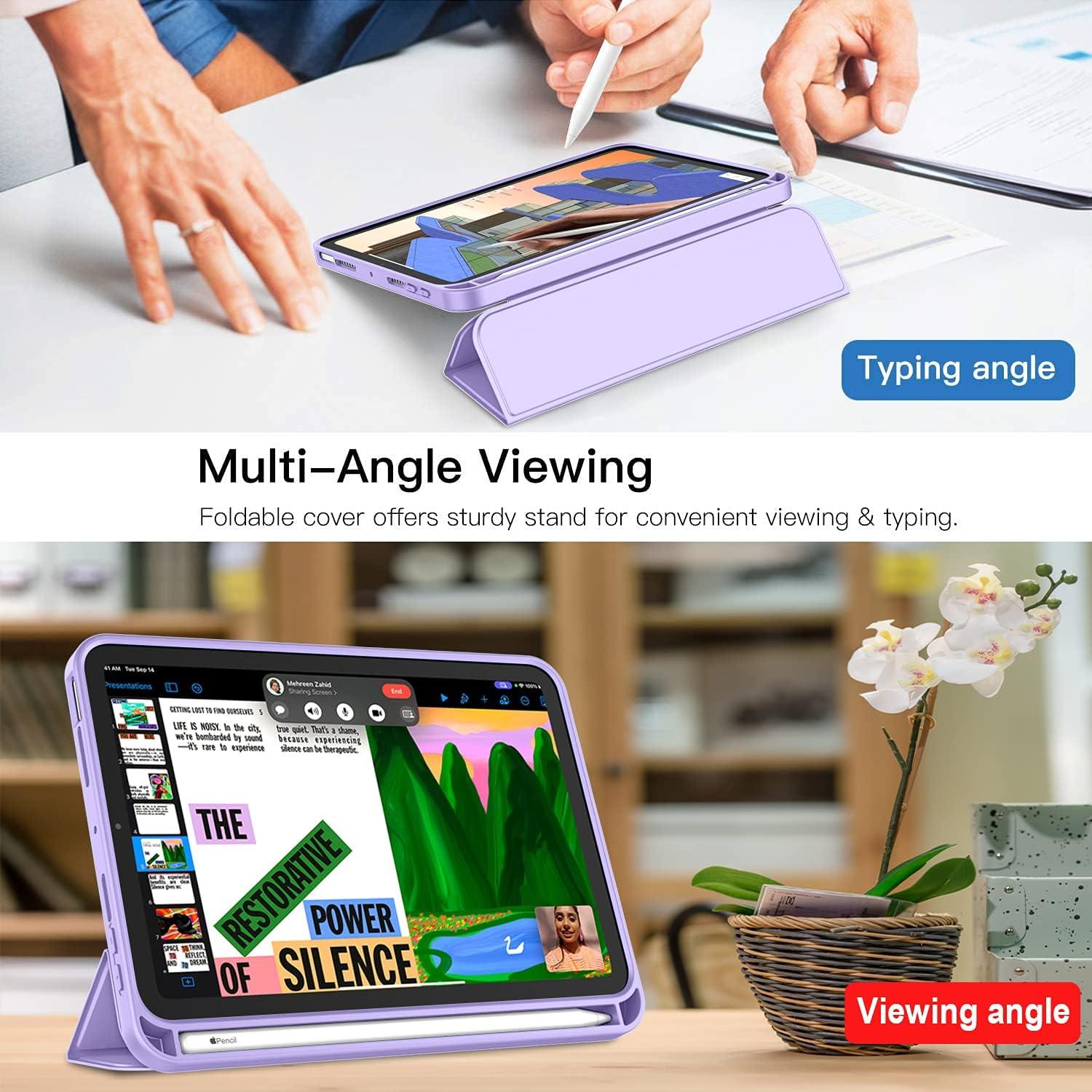 Funda iPad Mini 7 2024 iMieet TPU Púrpura Clavo