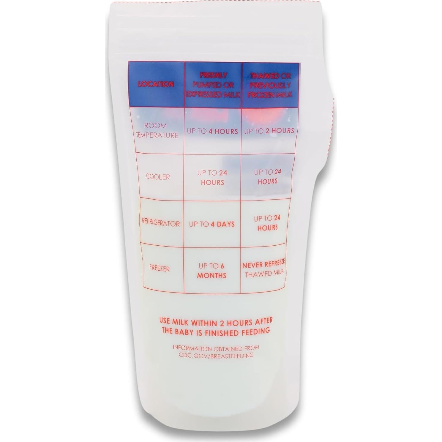 Bolsas de Almacenamiento de Leche Materna Mini Moo 100 Unidades 0.24L