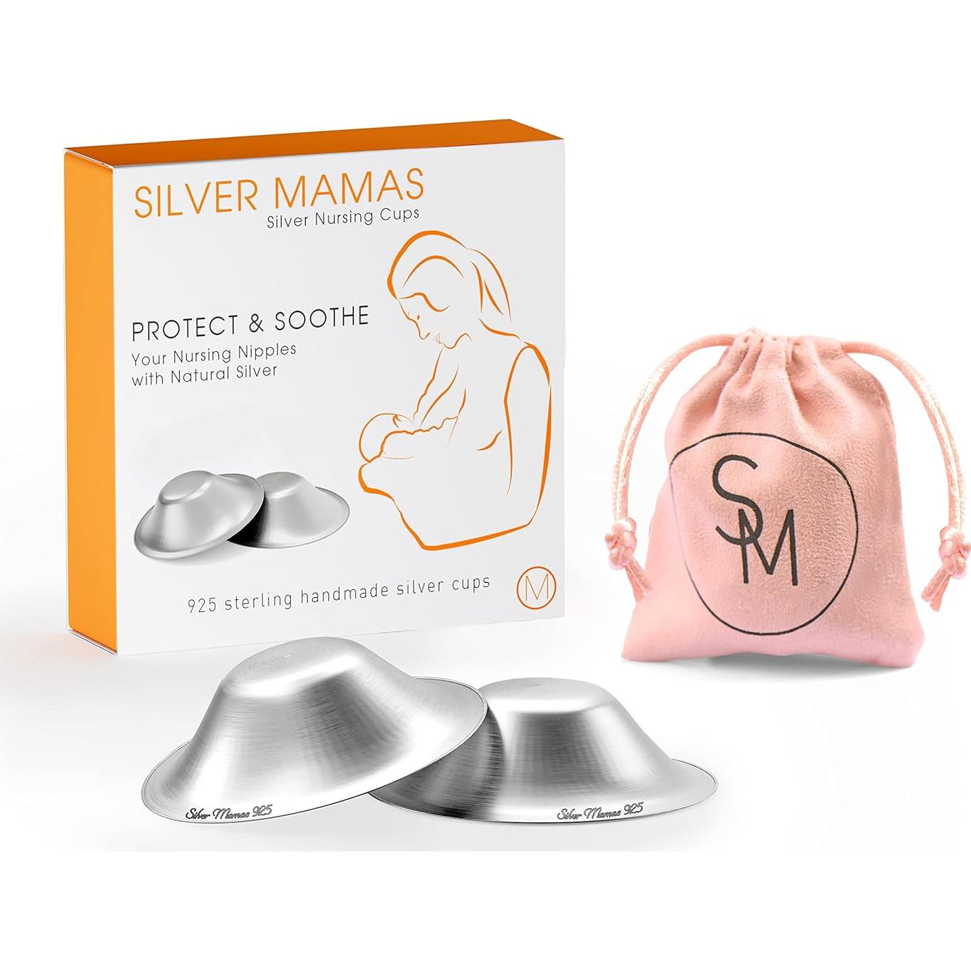 Copas de Lactancia Silver Mamas 925 para Alivio de Pezones - Grande